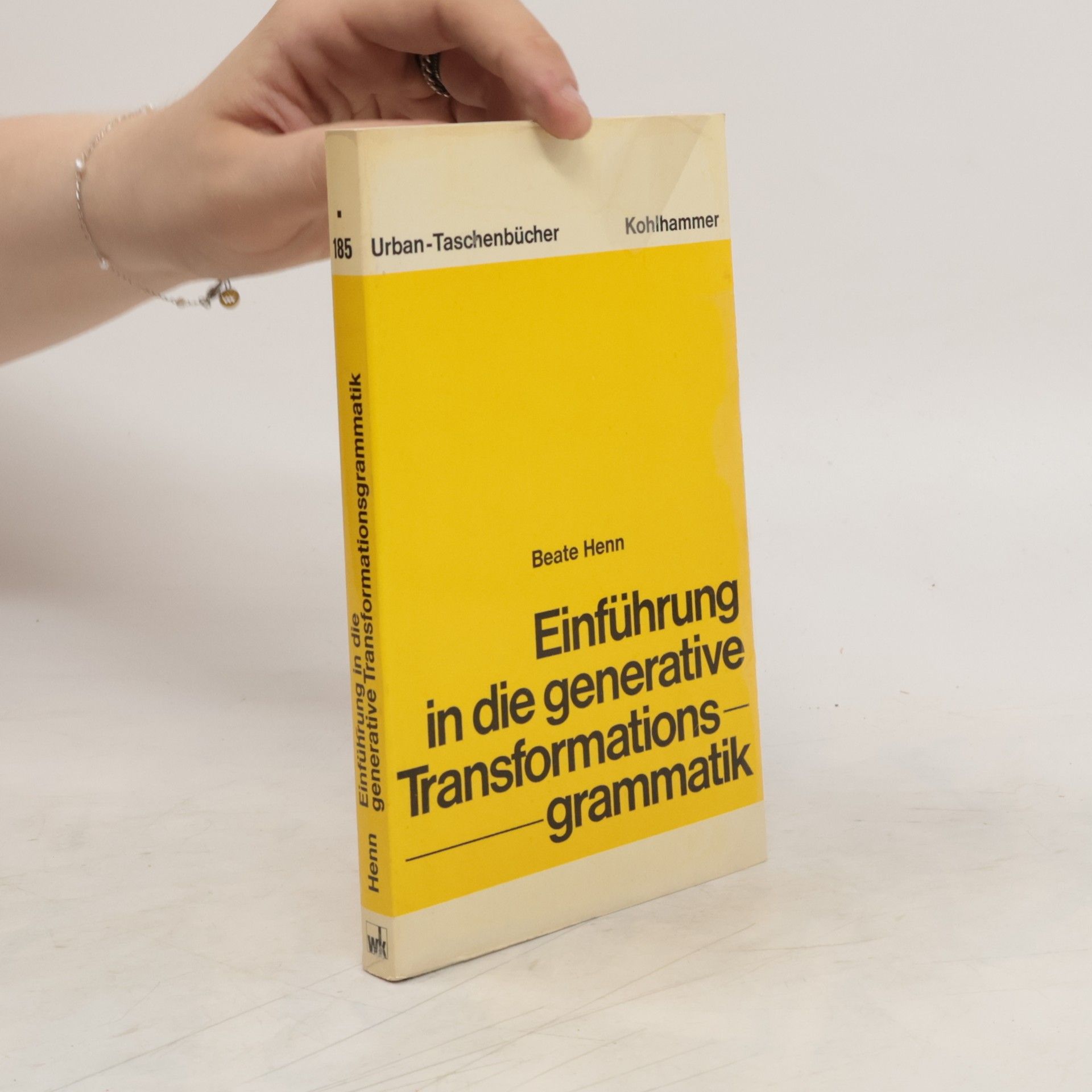 Beate Henn Memmesheimer Einführung in die generative Transformationsgrammatik