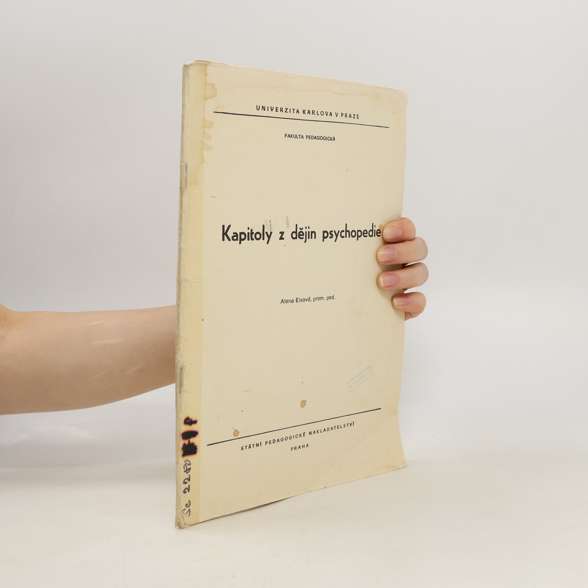 Alena Eisová Kapitoly z dějin psychopedie