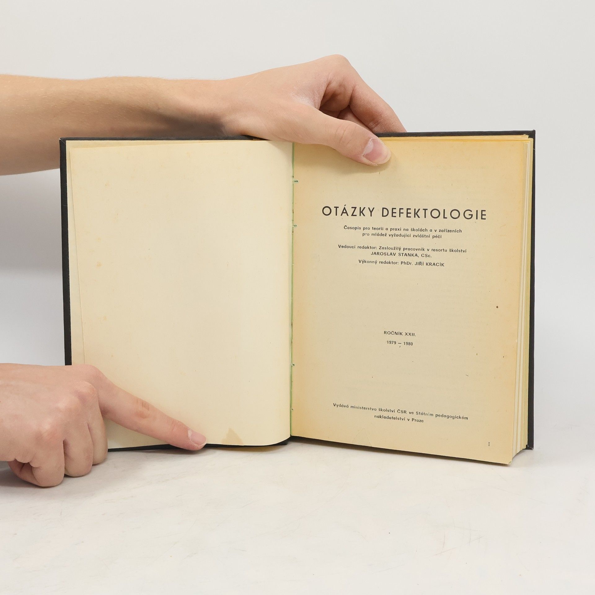 Jaroslav Stanka Otázky defektologie. Řočník XXII. 1979-1980