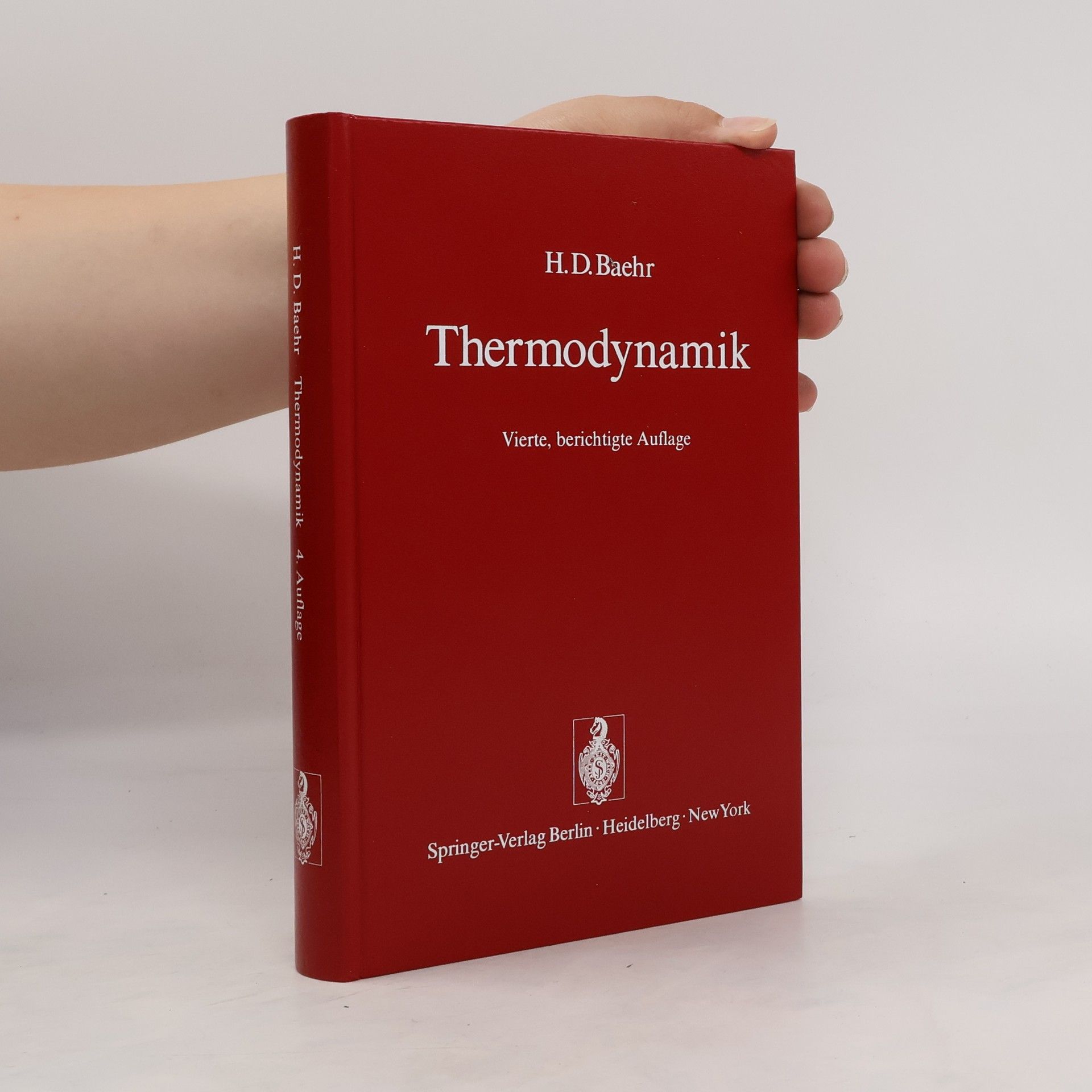 Hans Dieter Baehr Thermodynamik