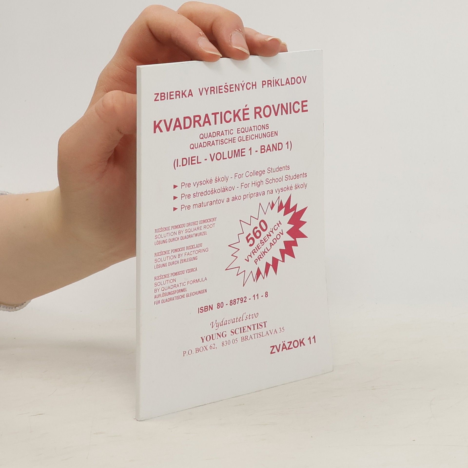 Autorenkollektiv Kvadratické rovnice. I. diel
