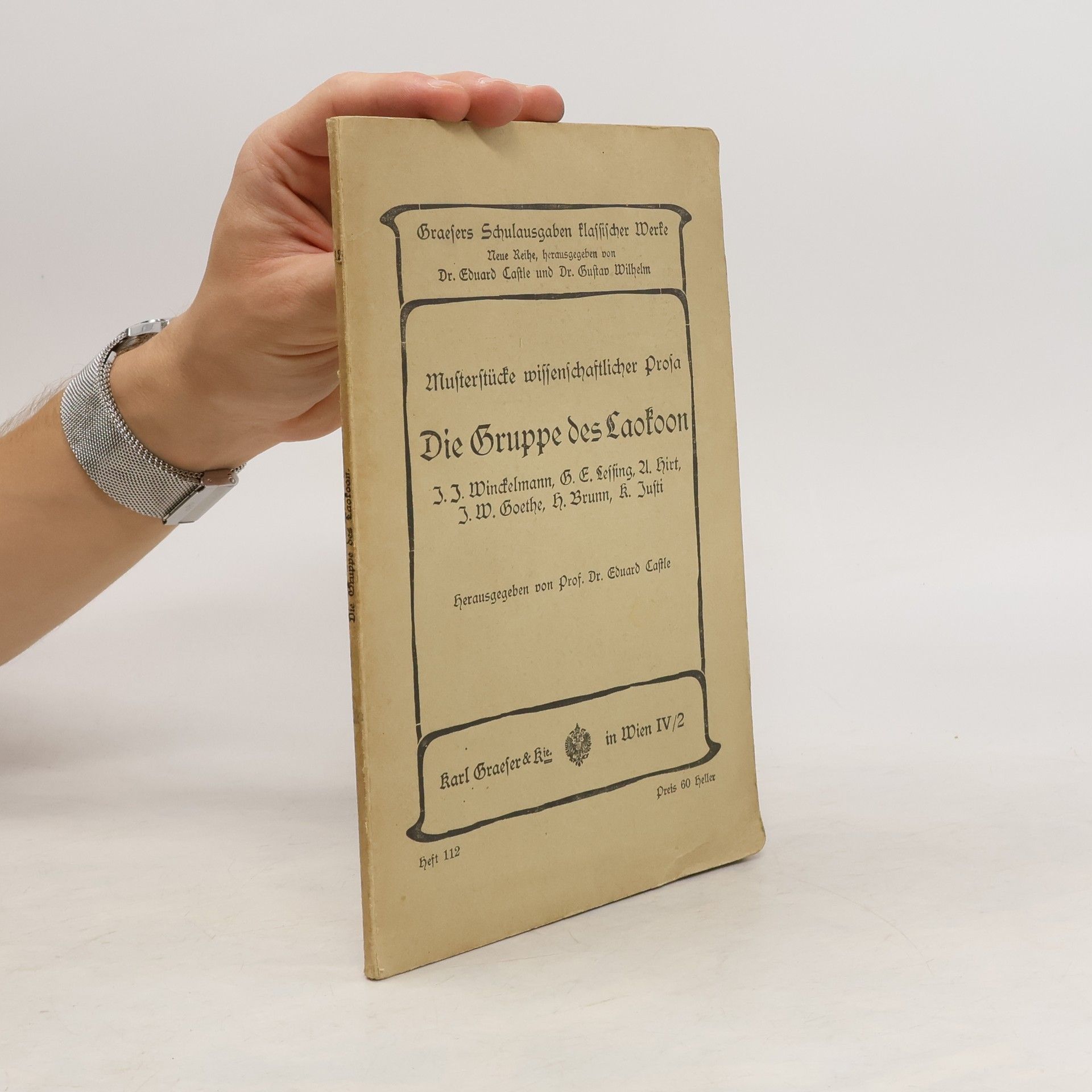 Autorenkollektiv Musterstücke wissenschaftlicher Prosa Die Gruppe des Laokoon