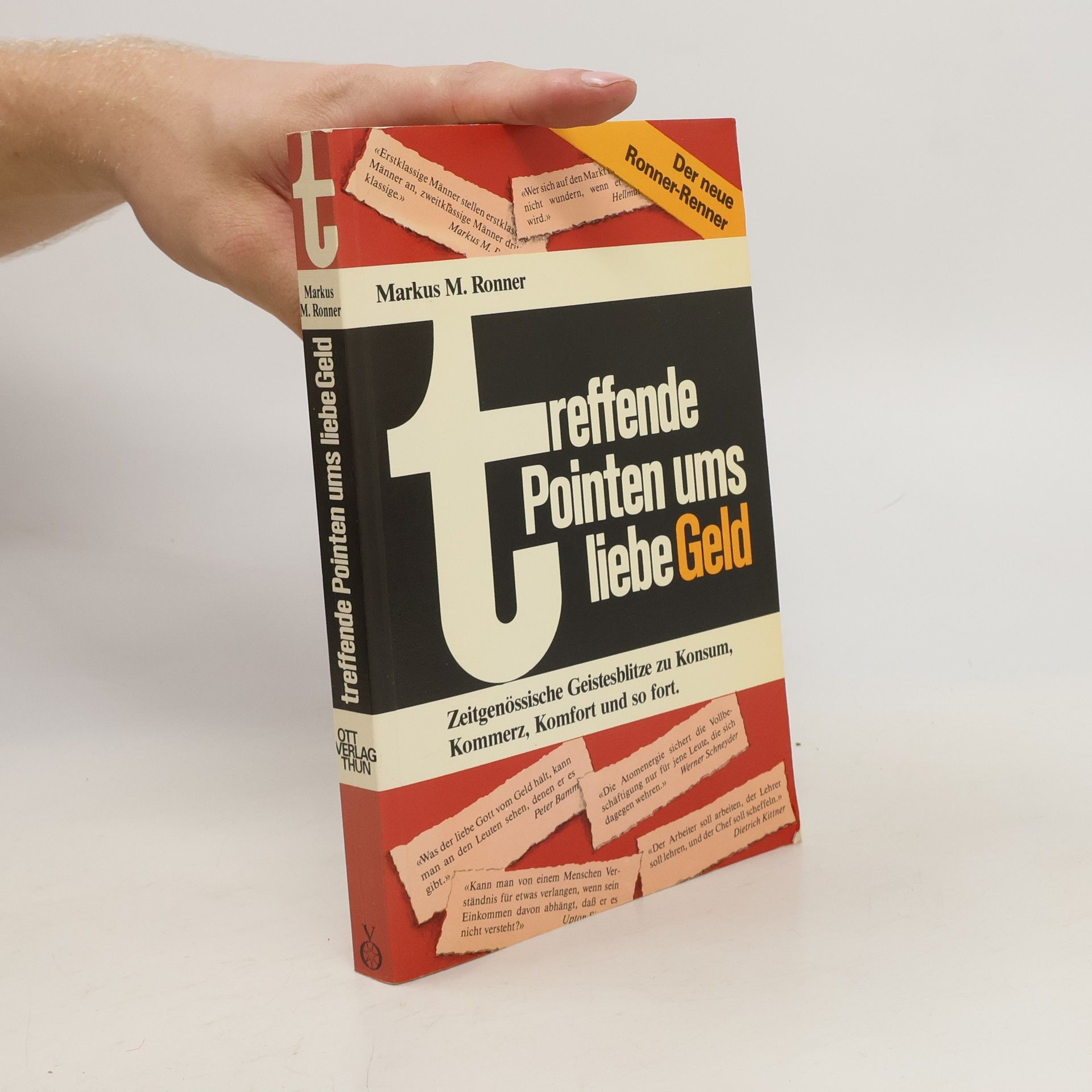 Markus M. Ronner Treffende Pointen ums liebe Geld