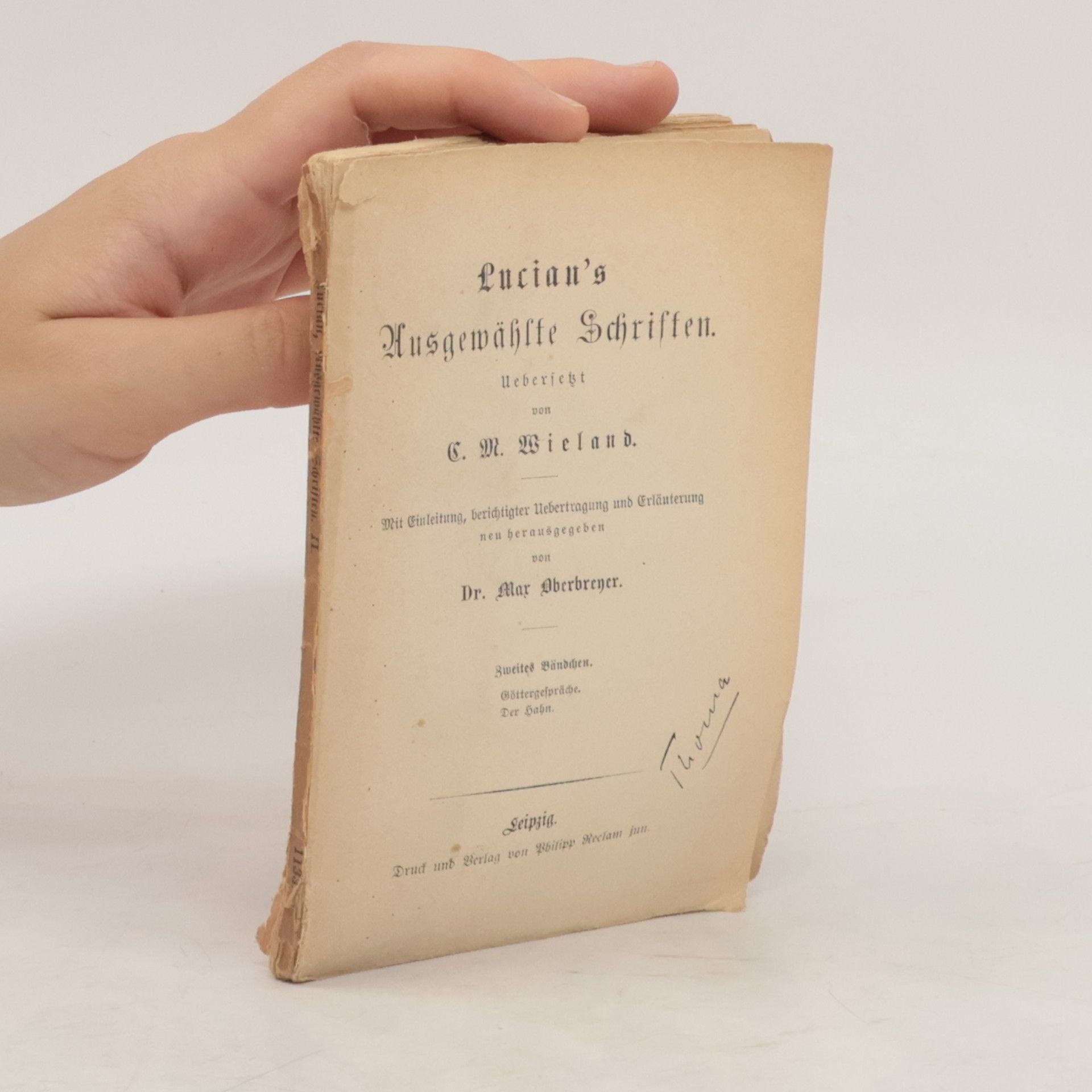 C. M. Wieland Lucian's Ausgewählte Schriften. Zweites Bändchen.