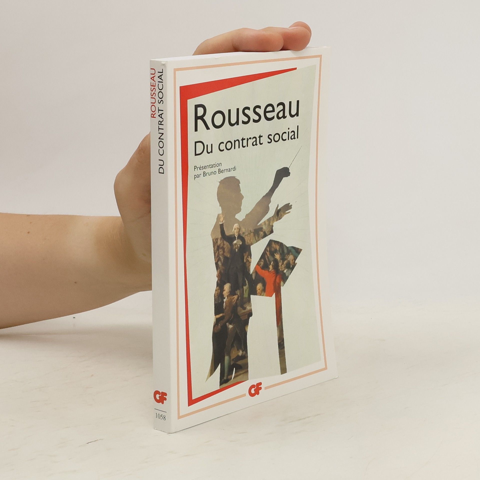 Jean-Jacques Rousseau Du contrat social. Vom Gesellschaftsvertrag, französische Ausgabe