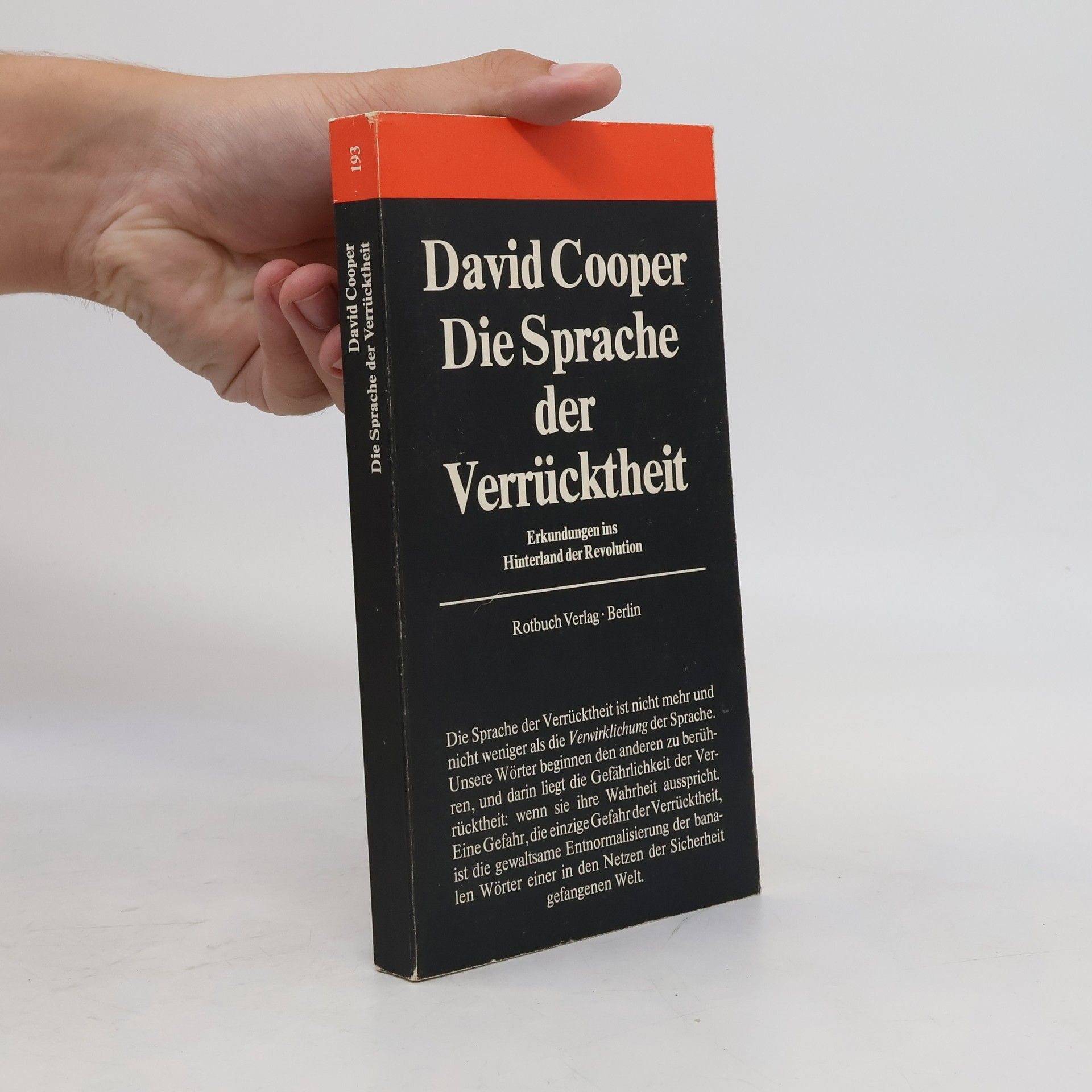 David Cooper Die Sprache der Verrücktheit