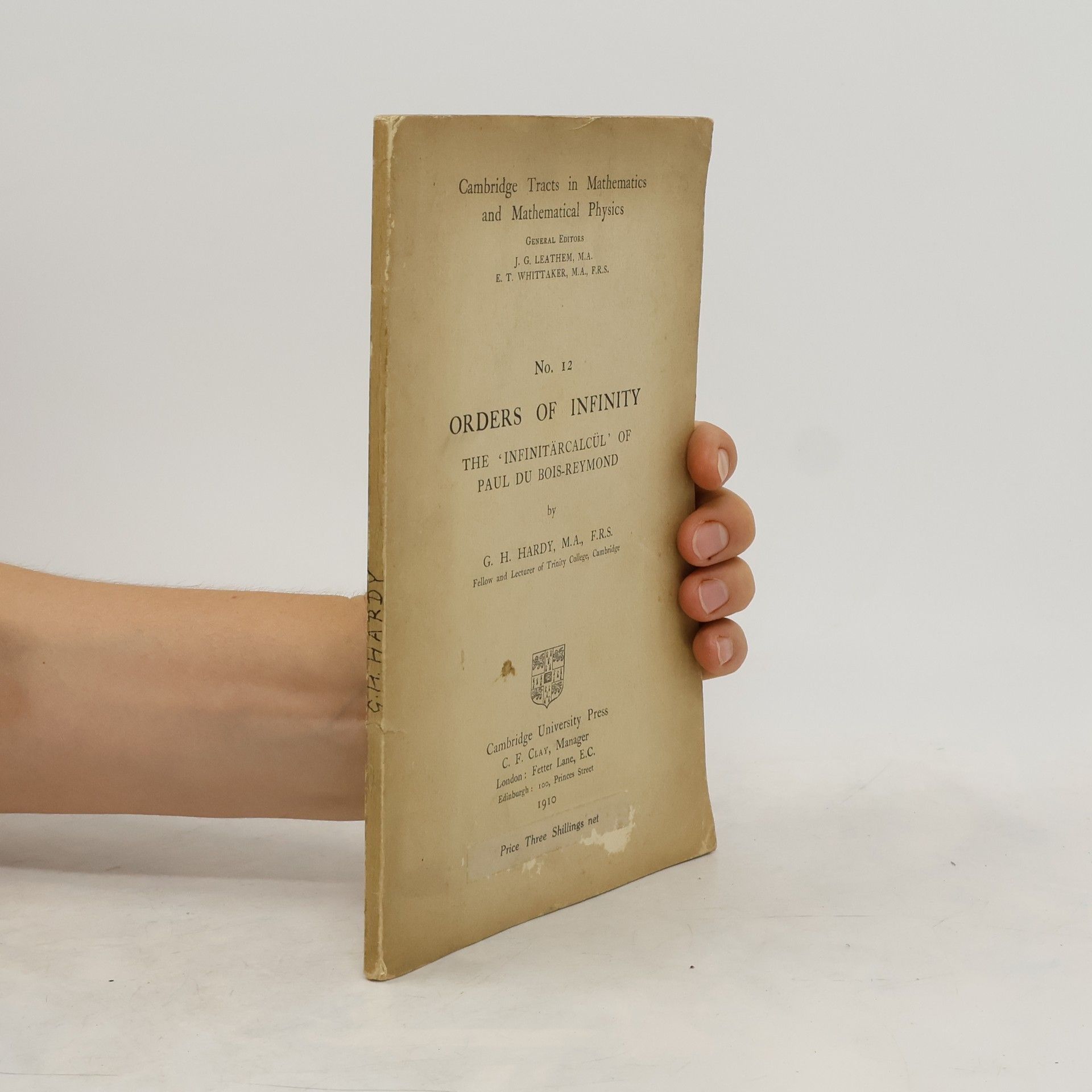 Godfrey Harold Hardy Orders of infinity
