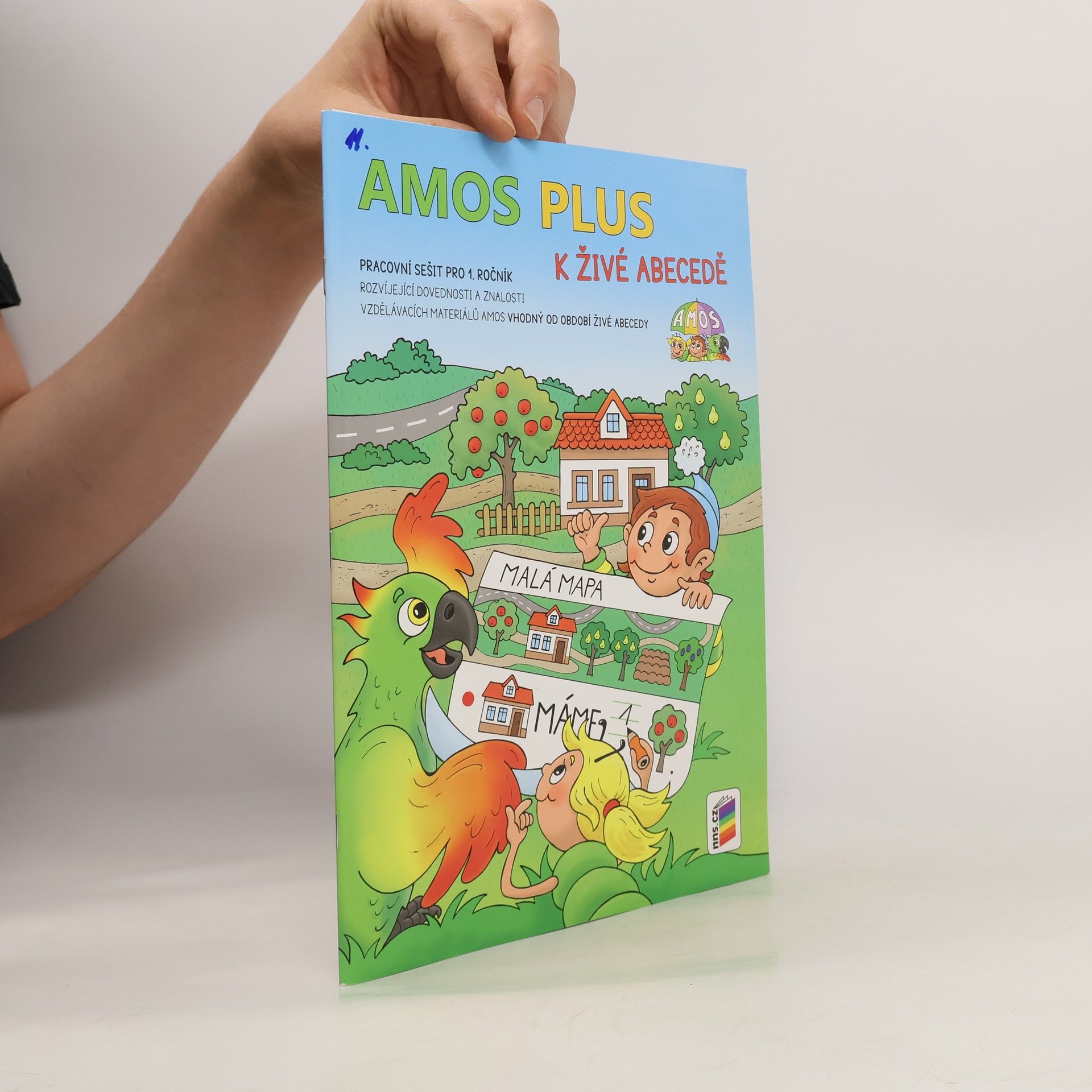 Collectif d'auteurs AMOS PLUS K ŽIVÉ ABECEDĚ se samolepkami (barevný pracovní sešit)