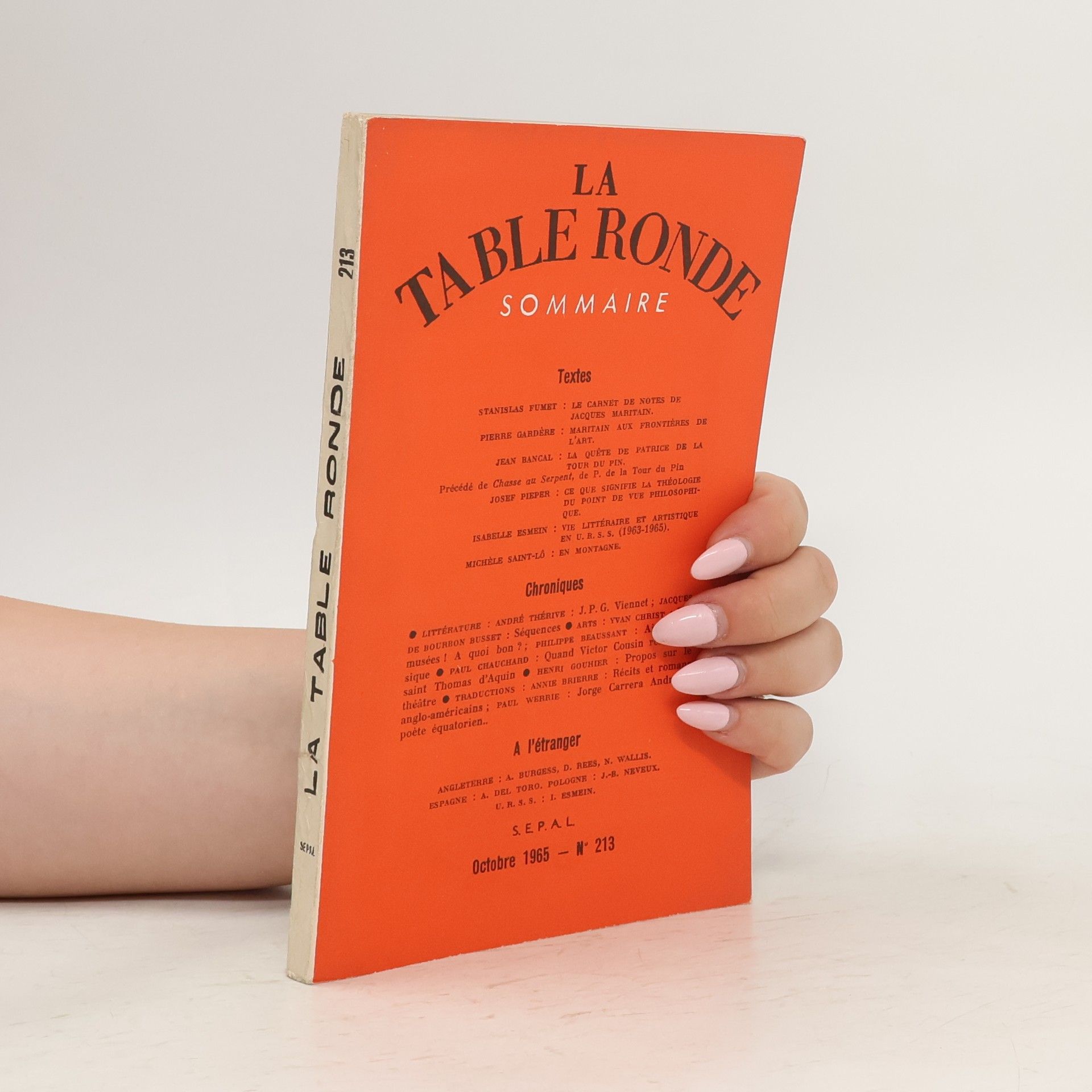 Autores varios La table ronde 213