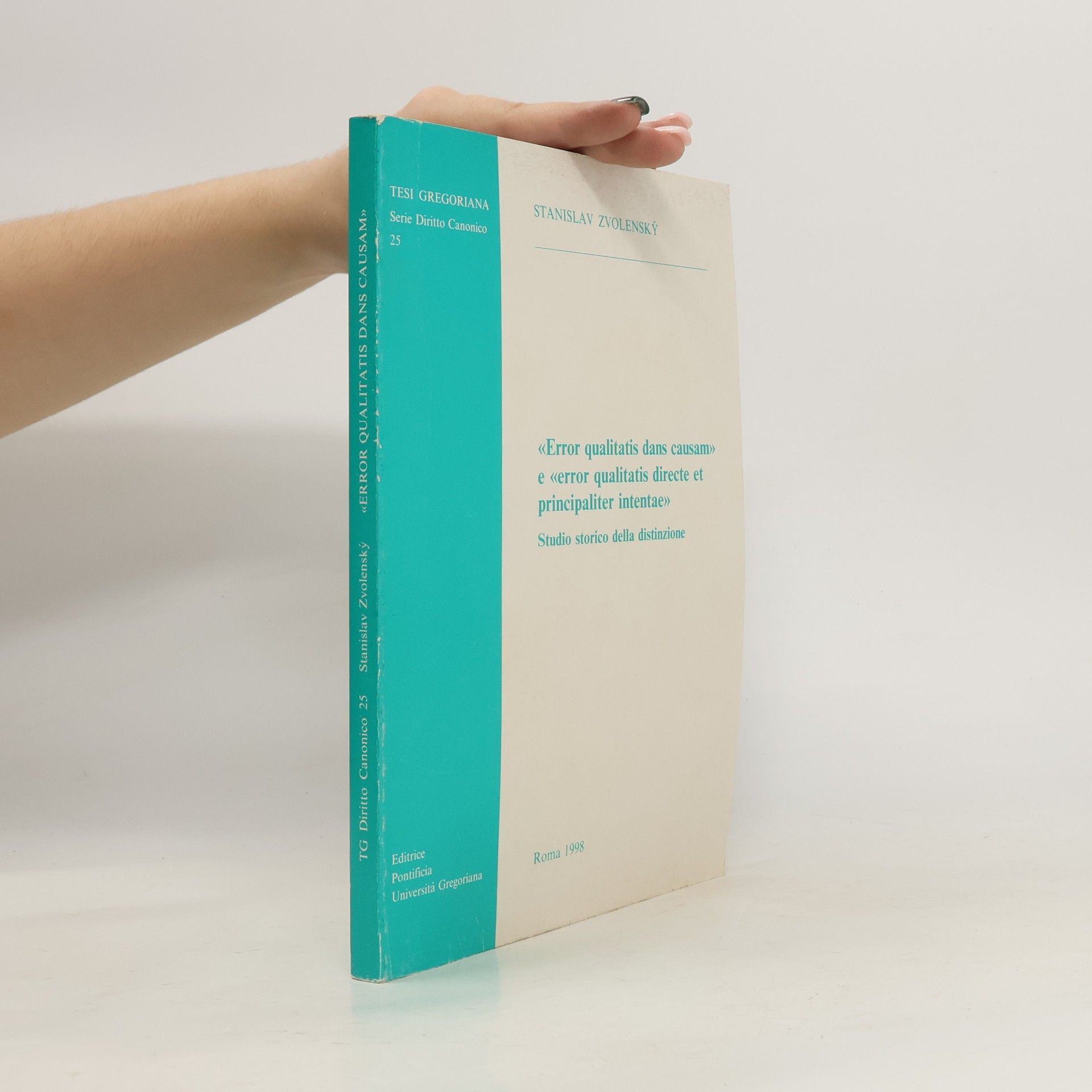 Collectif d'auteurs Error qualitatis dans causam e error qualitatis directe et principaliter intentae