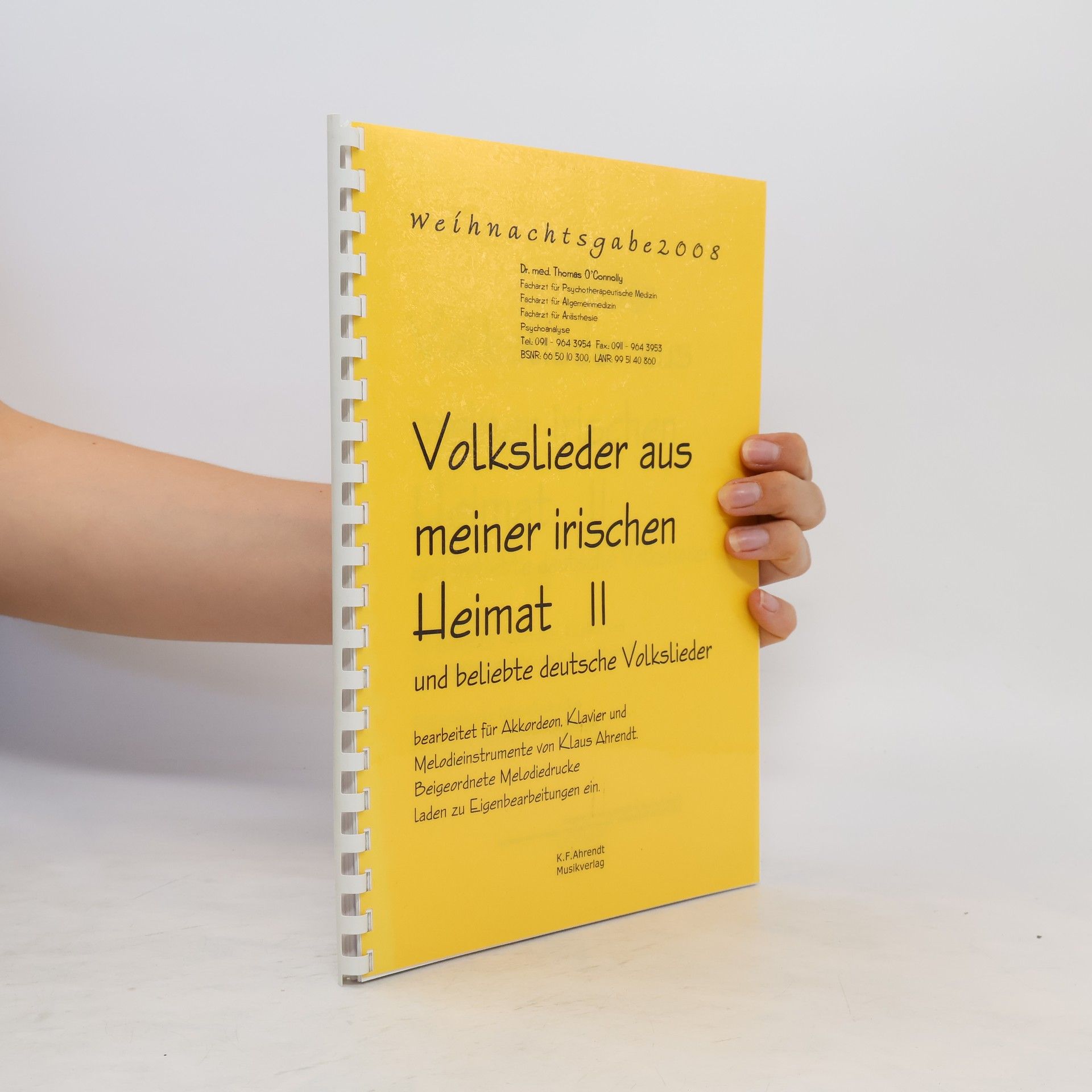 K. F. Ahrendt Volkslieder aus meiner irischen Heimat II und beliebte deutsche Volkslieder