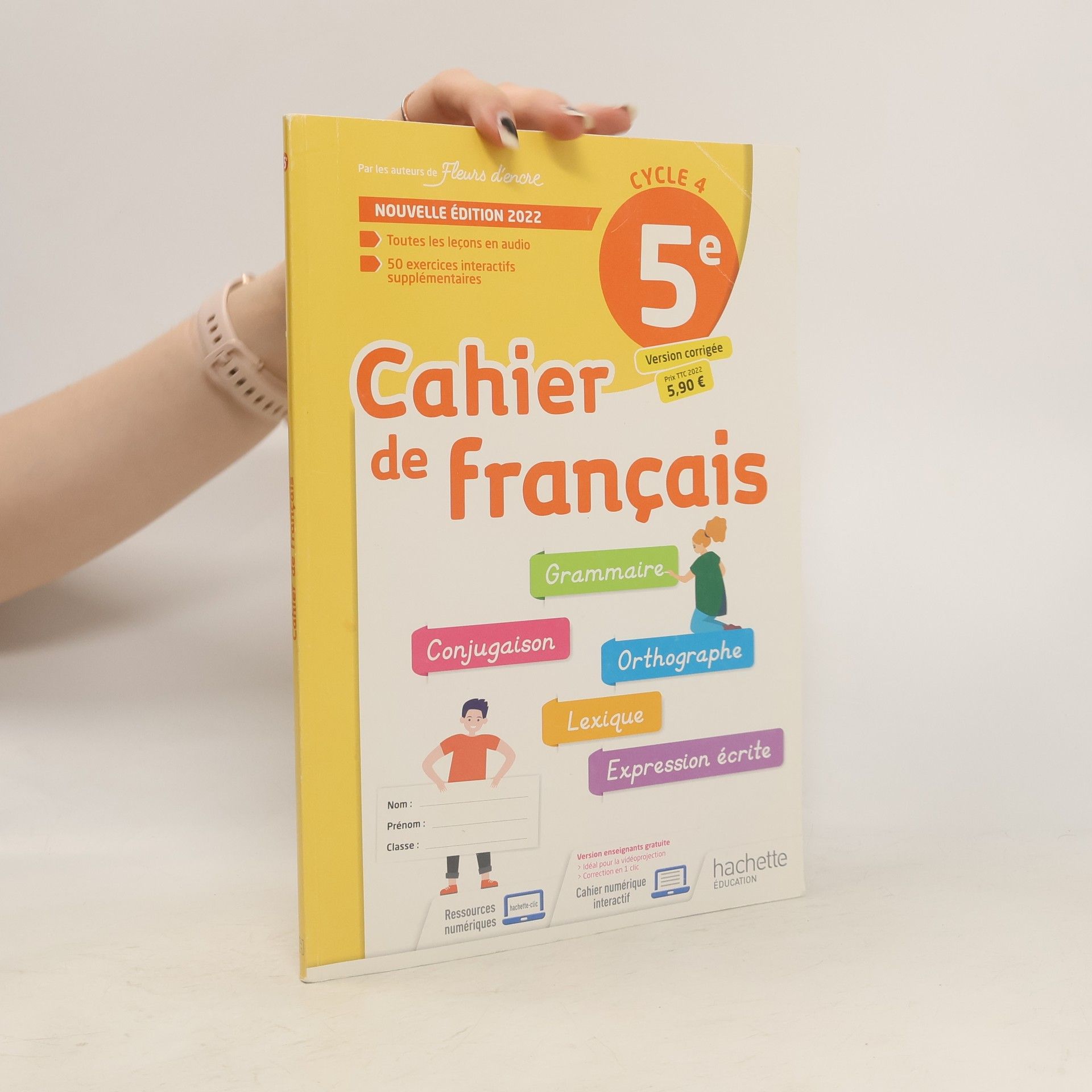Collectif d'auteurs Cahier de français 5e