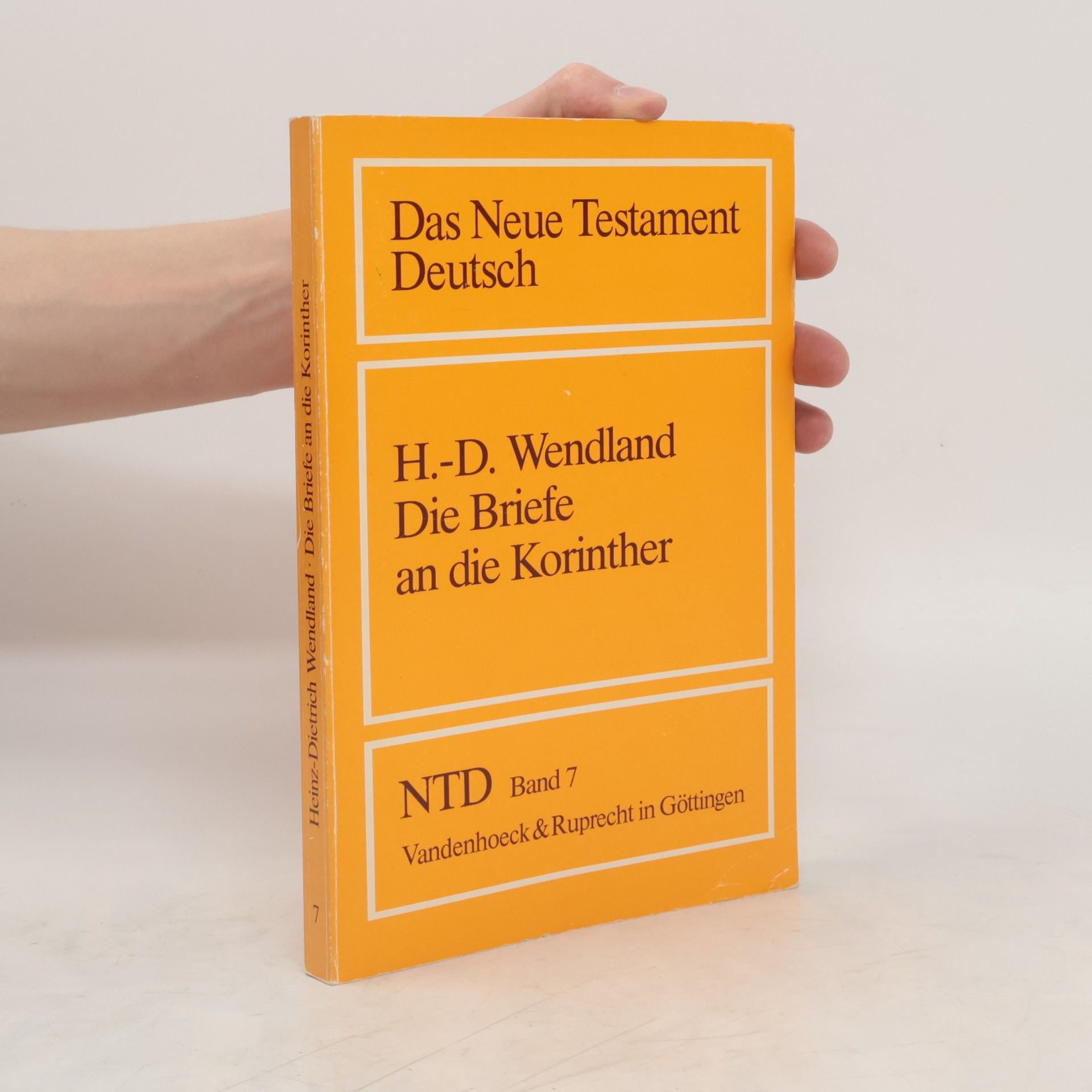 HeinzDietrich Wendland Die Briefe an die Korinther