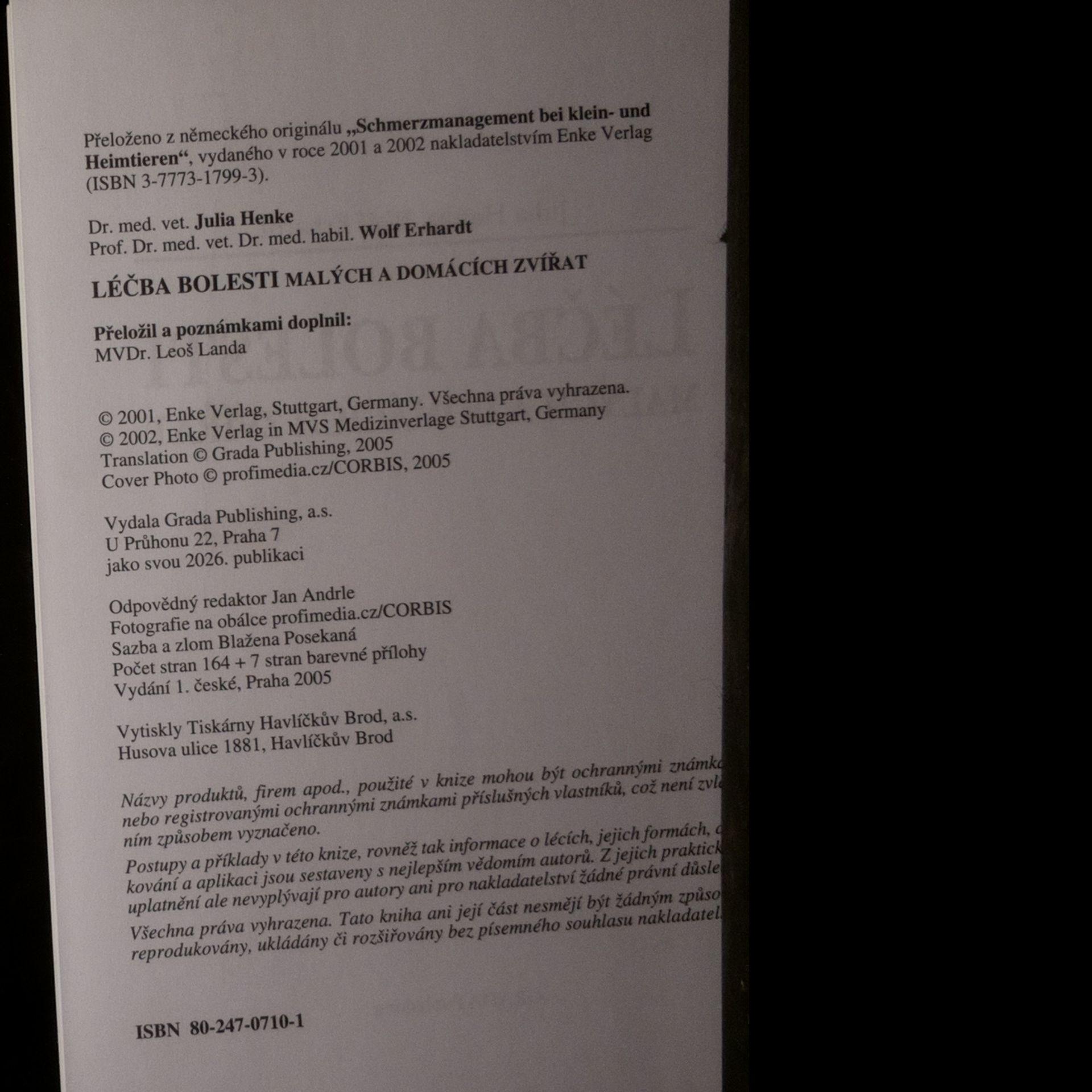 Julia Henke Léčba bolesti malých a domácích zvířat