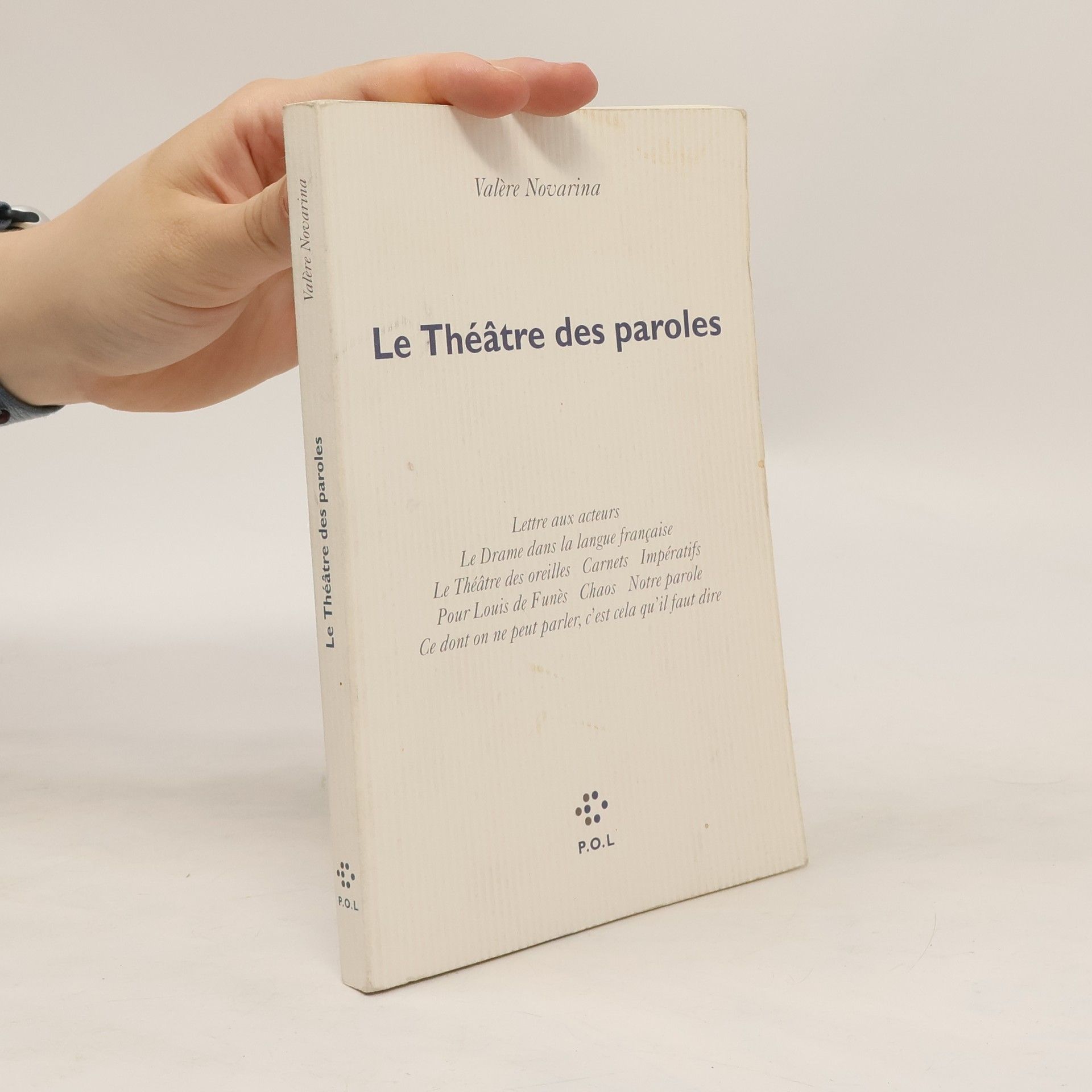 Valere Novarina Le théâtre des paroles