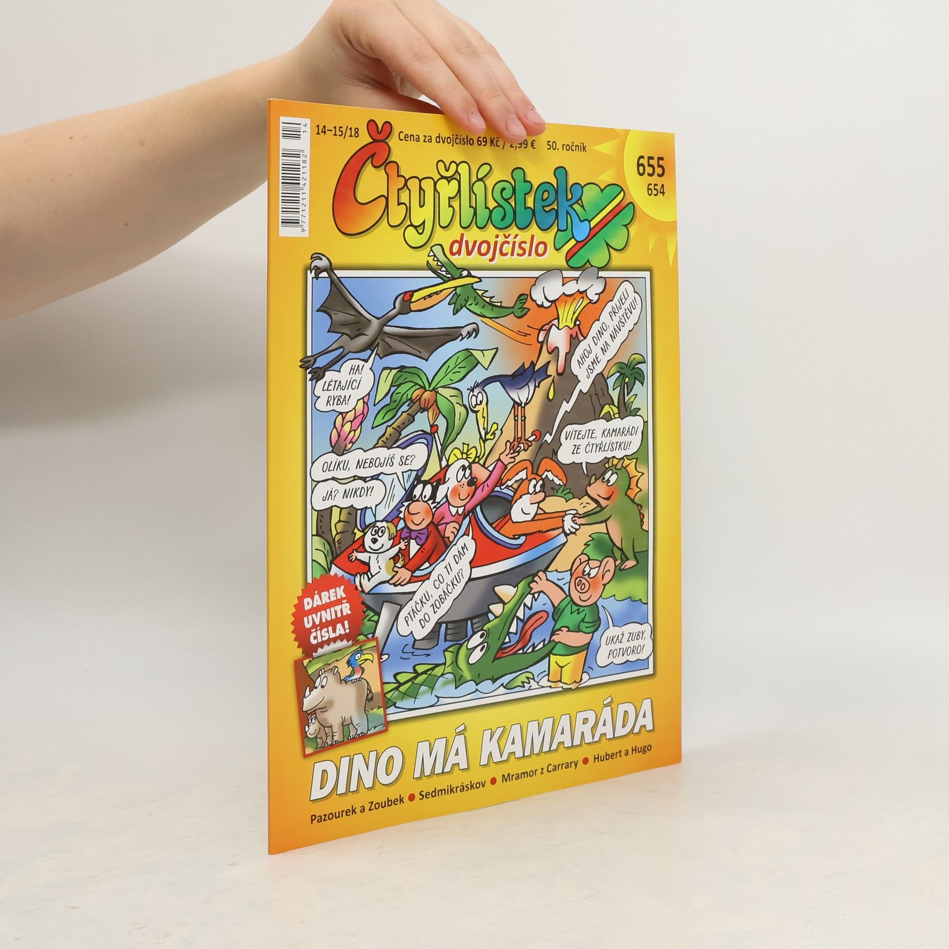Autorenkollektiv Čtyřlístek č. 654/655. 14-15/18. Dino má kamaráda