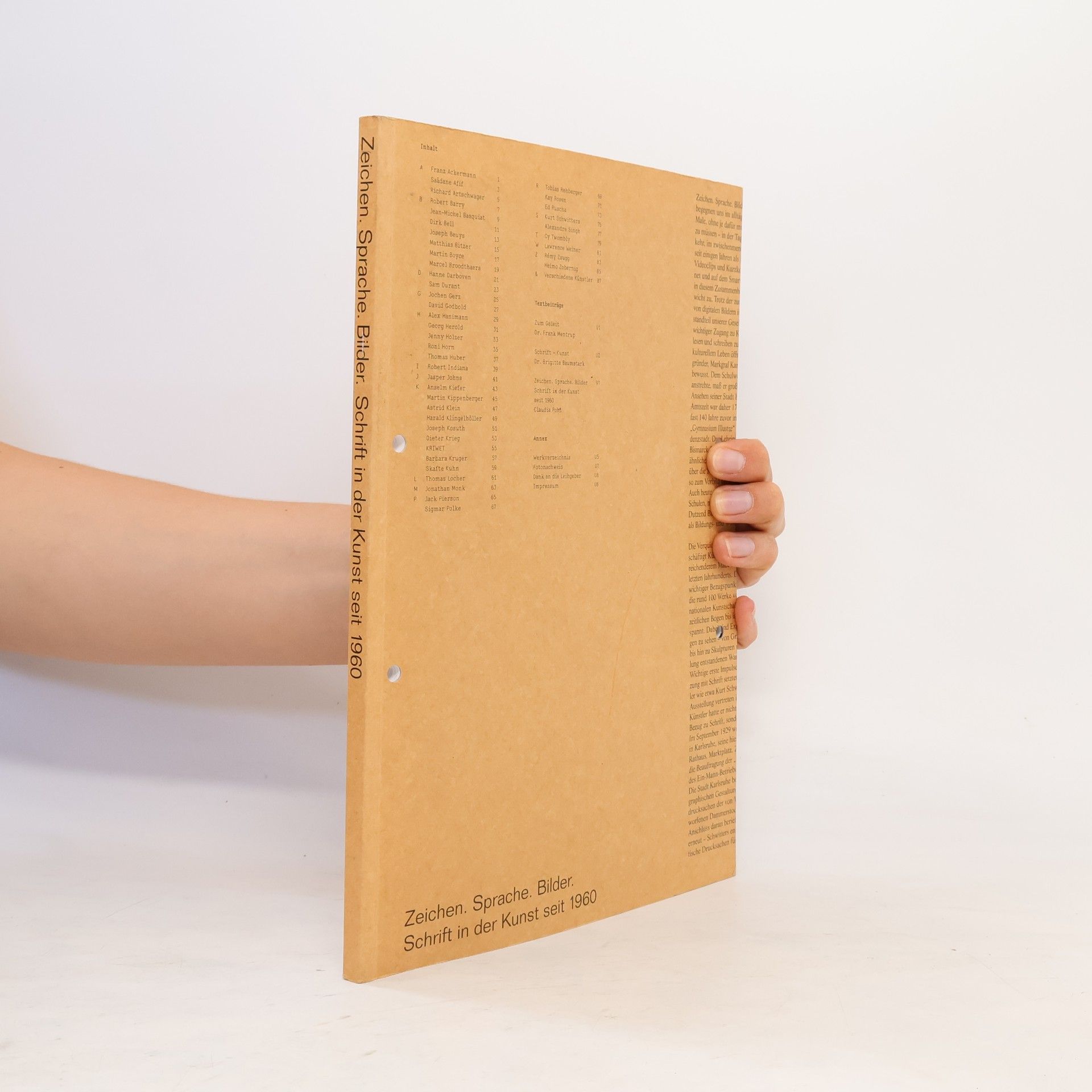 Collectif d'auteurs Zeichen, Sprache, Bilder, Schrift in der Kunst seit 1960