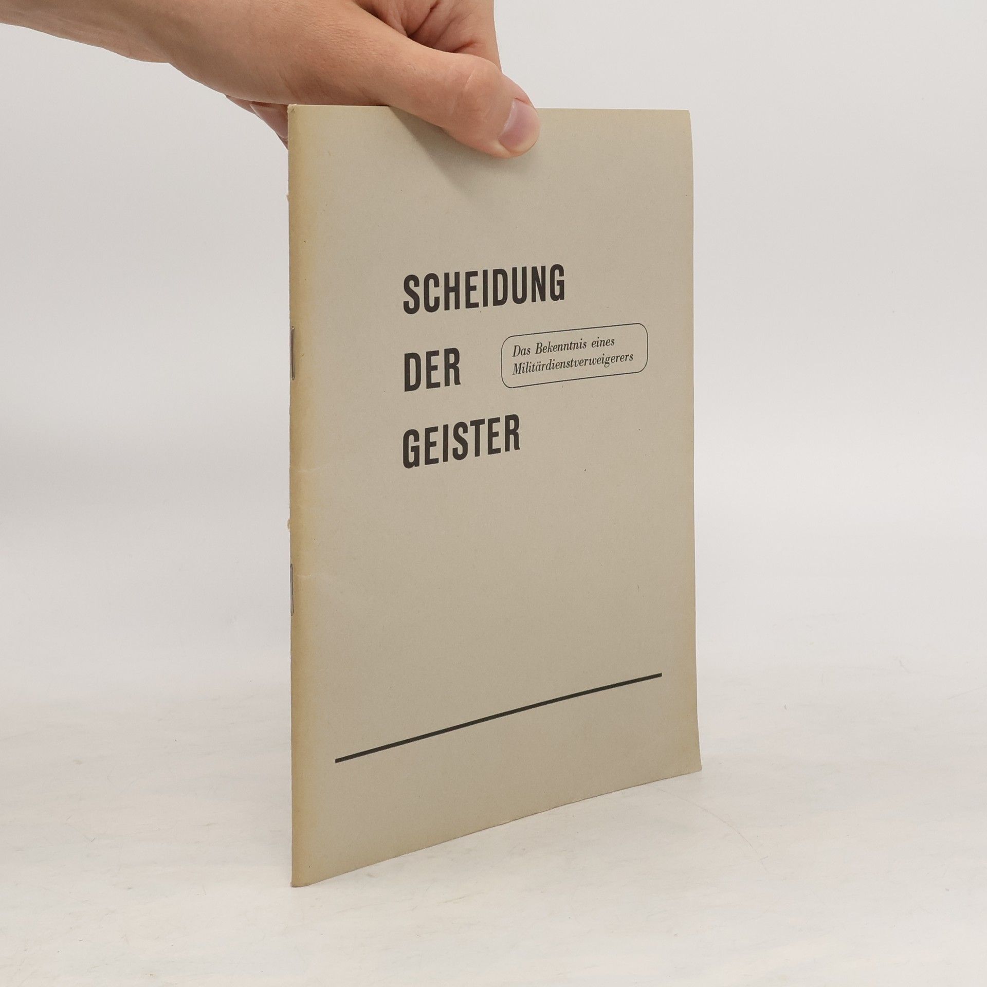 Thomas Meyer-Wieser Scheidung der Geister