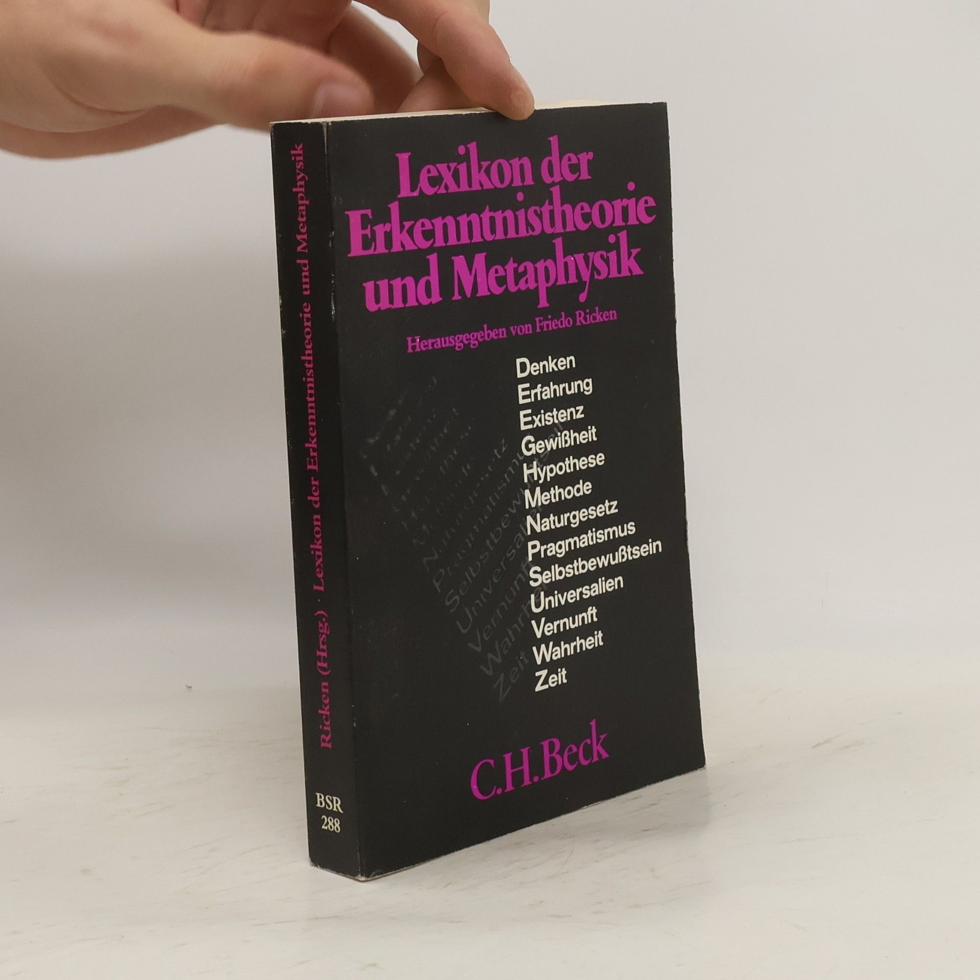 Friedo Ricken Lexikon der Erkenntnistheorie und Metaphysik