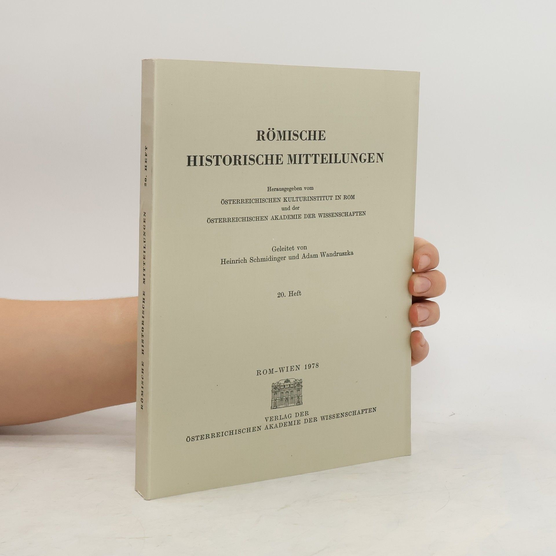 Heinrich Schmidinger Römische historische Mitteilungen