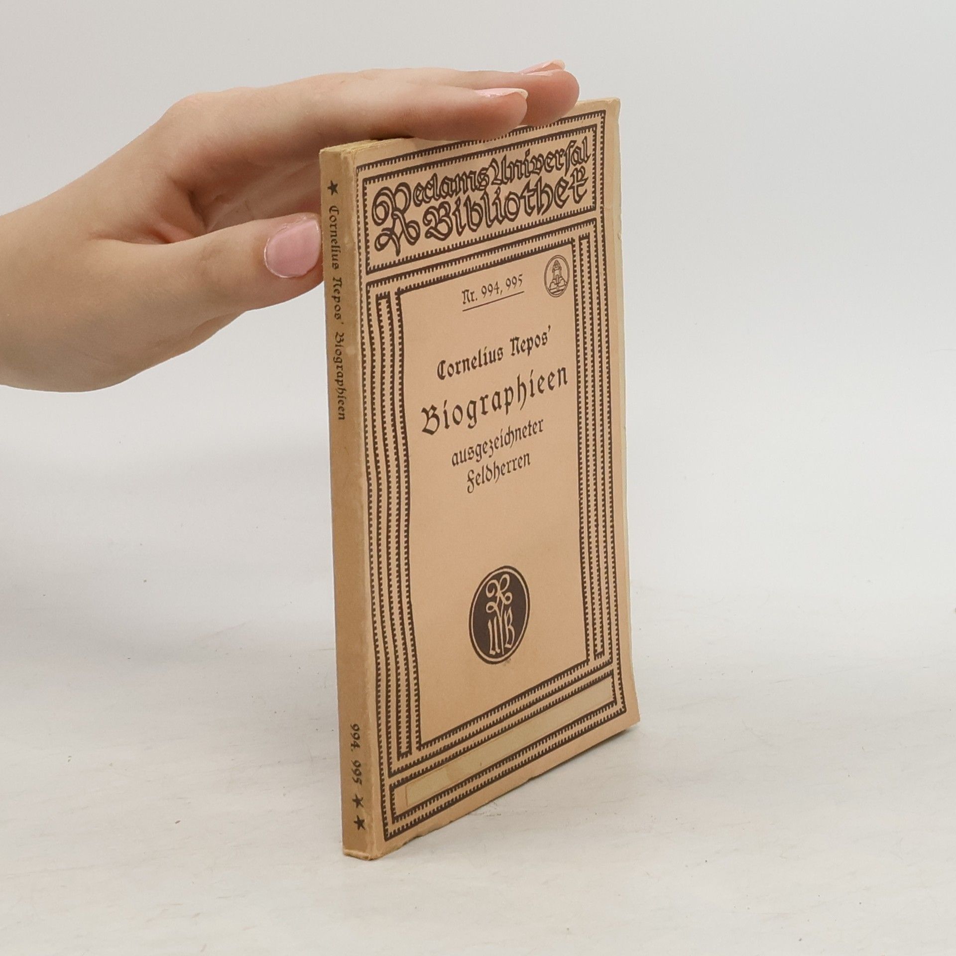 Max Oberbreyer Cornelius Nepos' Biographieen ausgezeichneter Feldherren