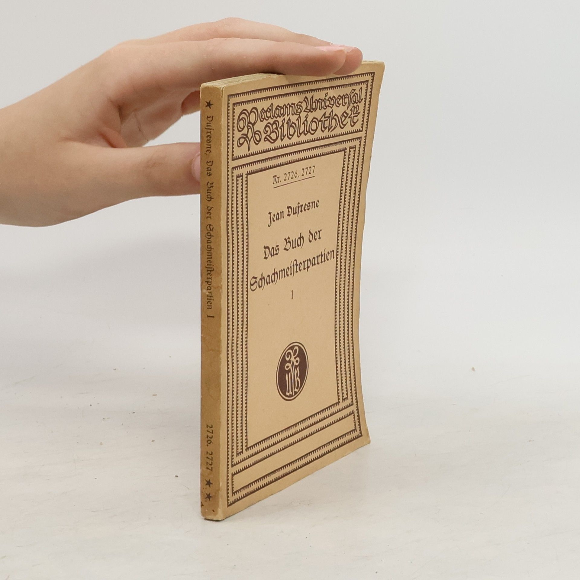 Jean Dufresne Das Buch der Schachmeisterpartien I