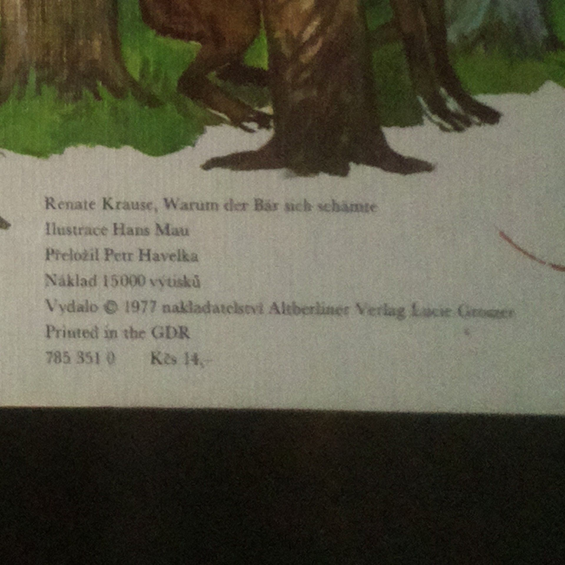 Renate Krause O medvídkovi, který se zastyděl