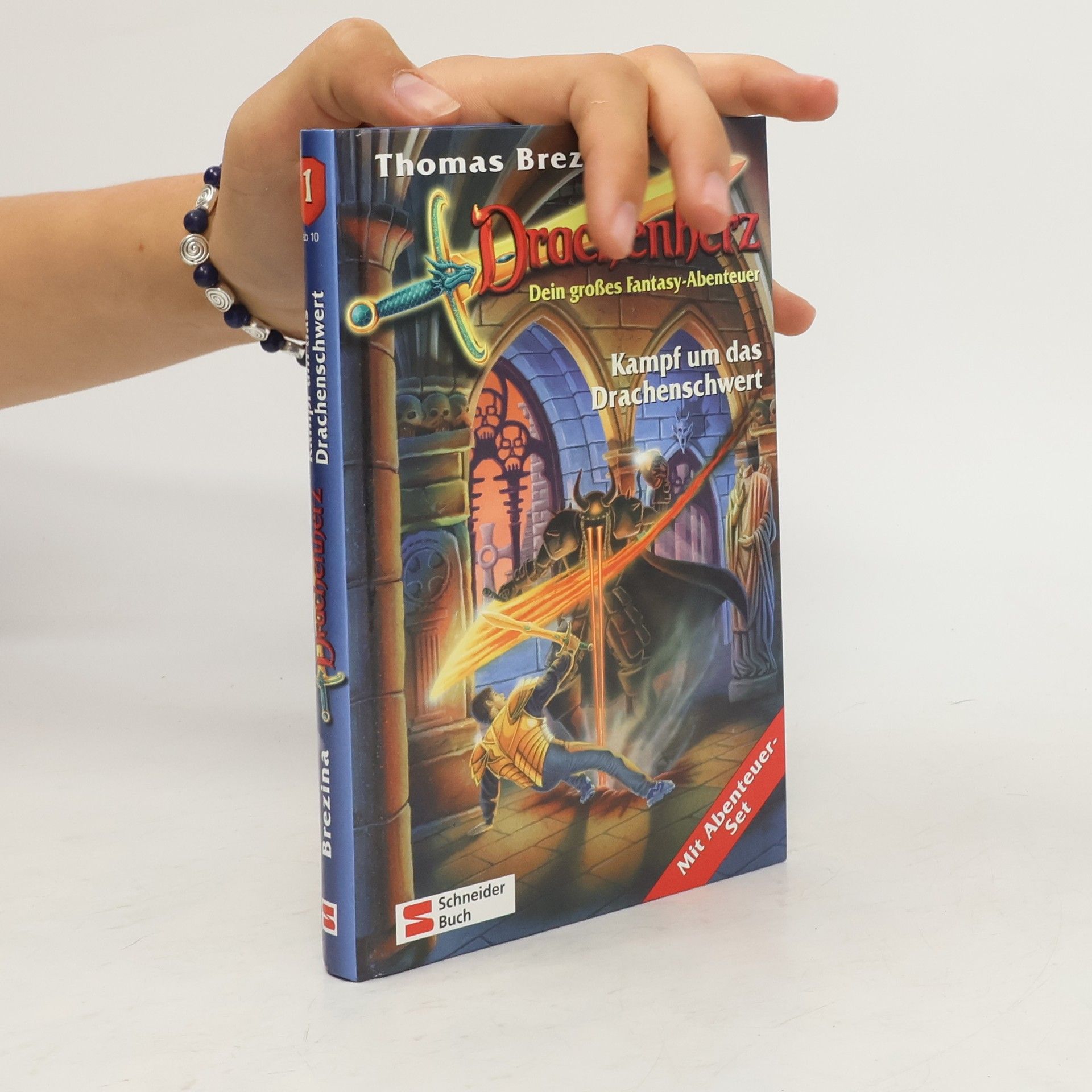 Thomas Brezina Drachenherz - Kampf um das Drachenschwert. Mit magischem Schwert, Kraftpunktezähler u. Drachenkopf-Puzzle