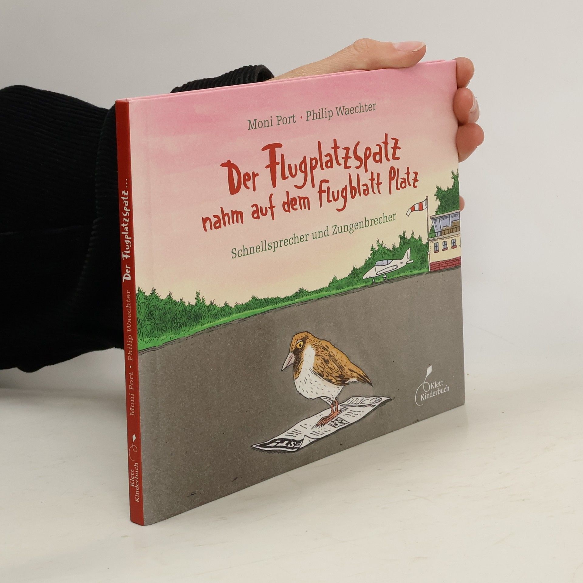 Moni Port Der Flugplatzspatz nahm auf dem Flugblatt Platz