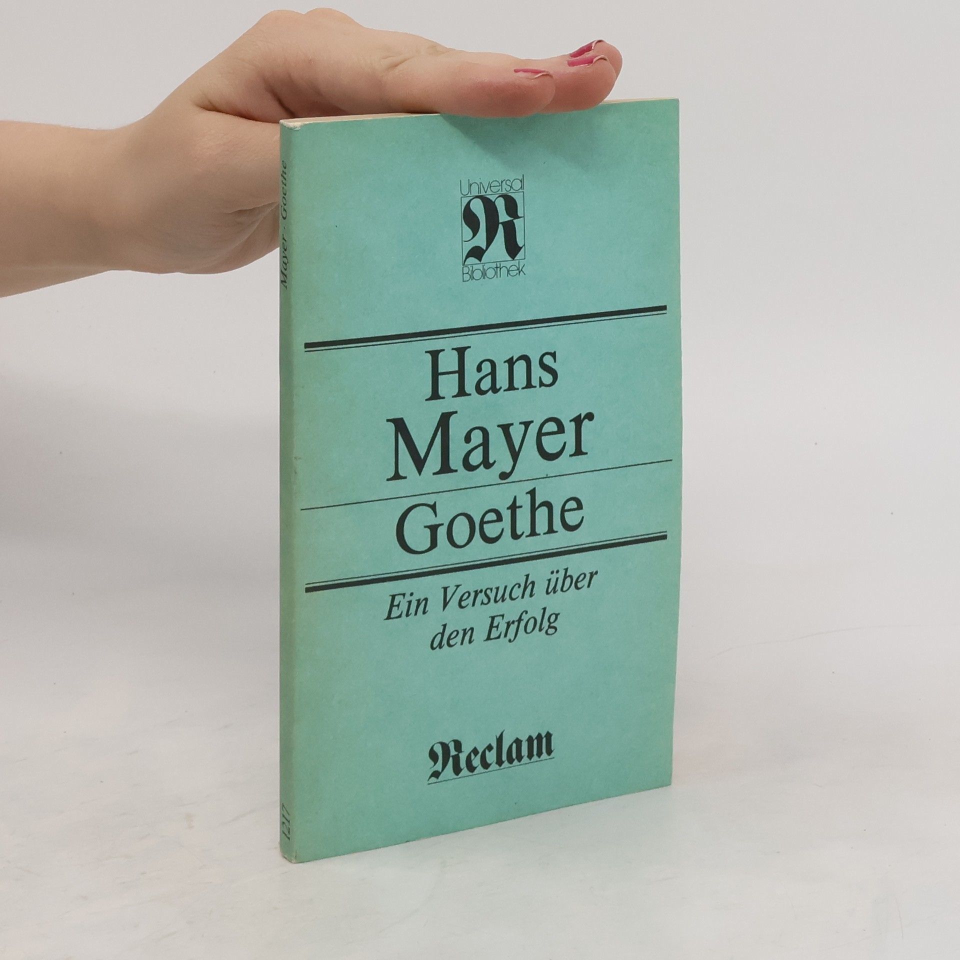 Hans Mayer Goethe