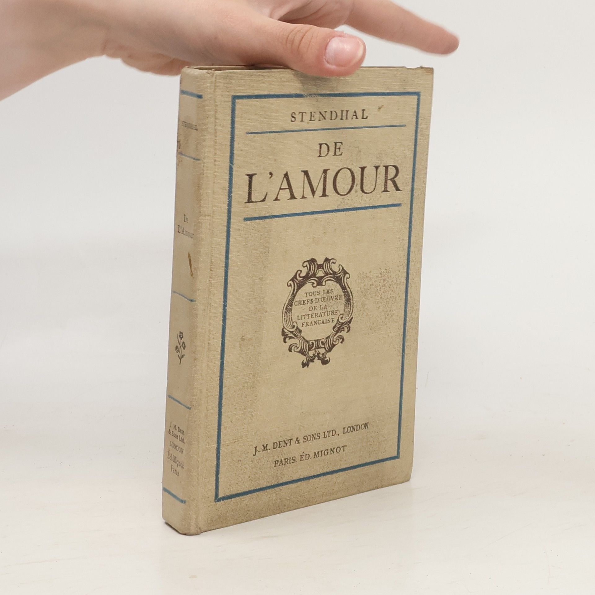Stendhal De l'amour. Par l'auteur de l'histoire de la peinture en Italie et des vies de Hyadn, Mozart et Métastase