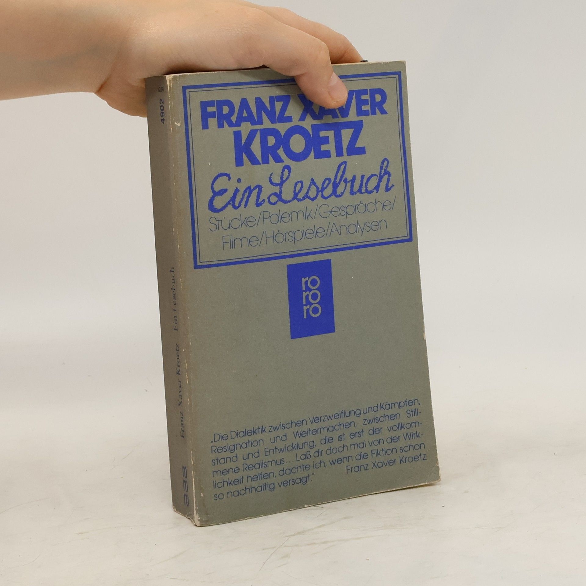 Franz Xaver Kroetz Ein Lesebuch