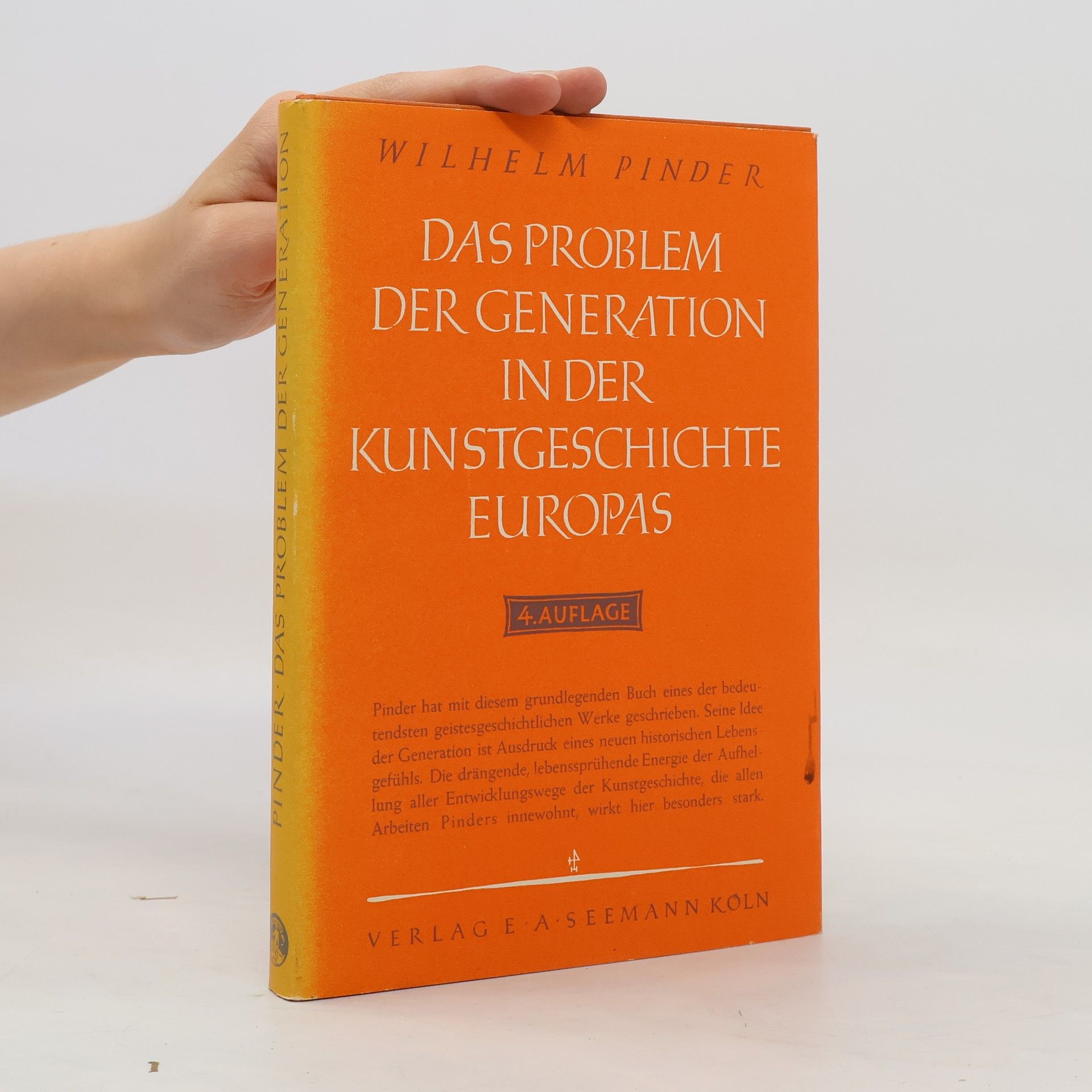 Wilhelm Pinder Das Problem der Generation in der Kunstgeschichte Europas