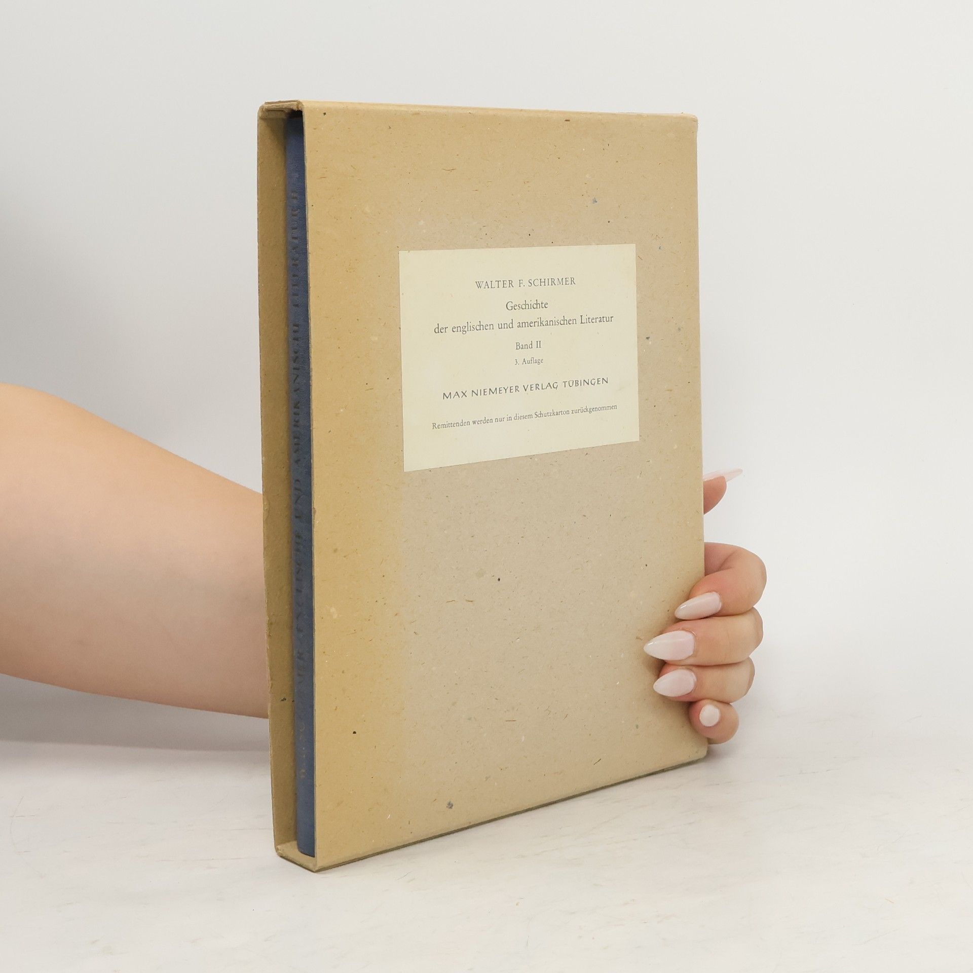 Walter F. Schirmer Geschichte der Englischen und Amerikanischen literatur