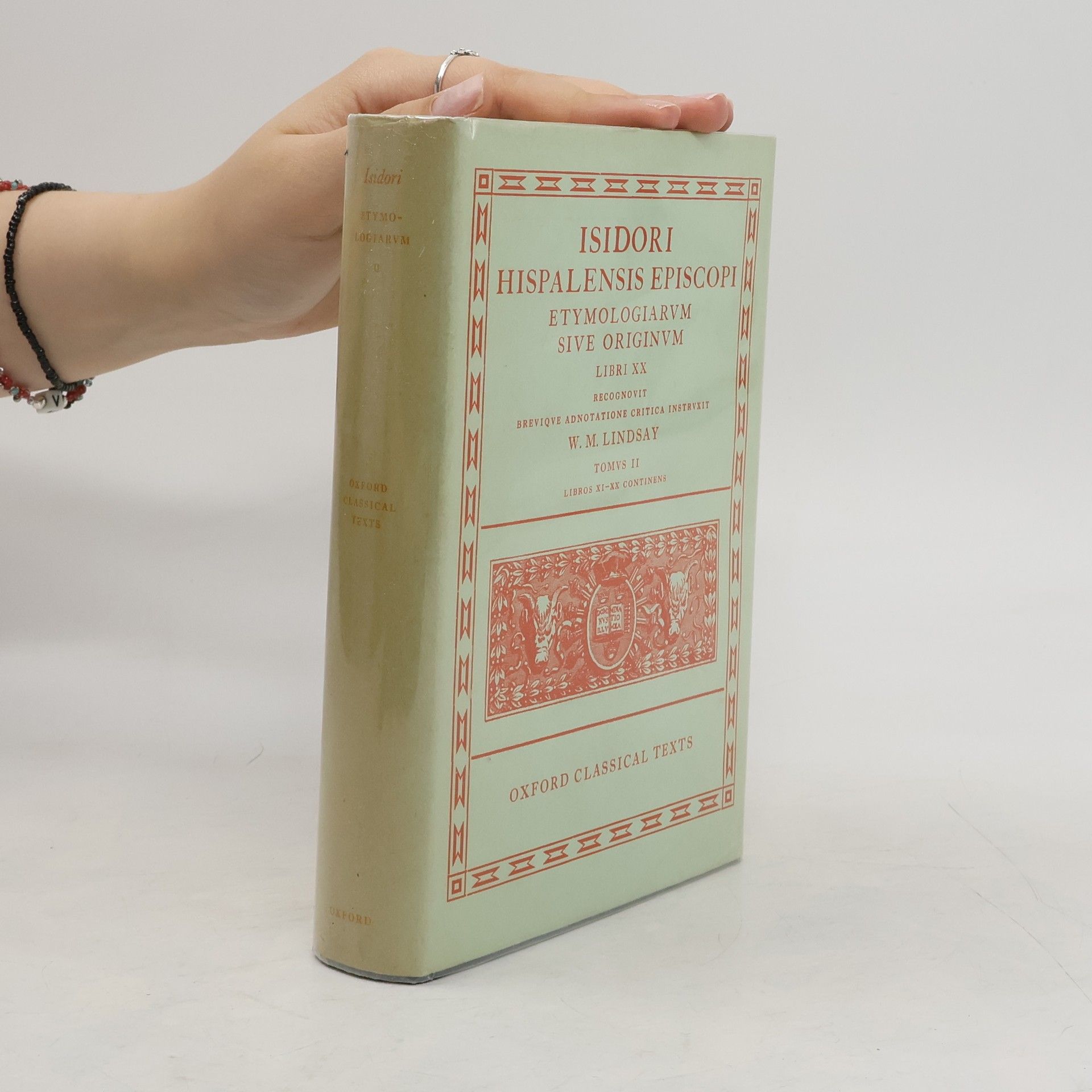 Wallace Lindsay Etymologiarum Sive Originum Libri XX