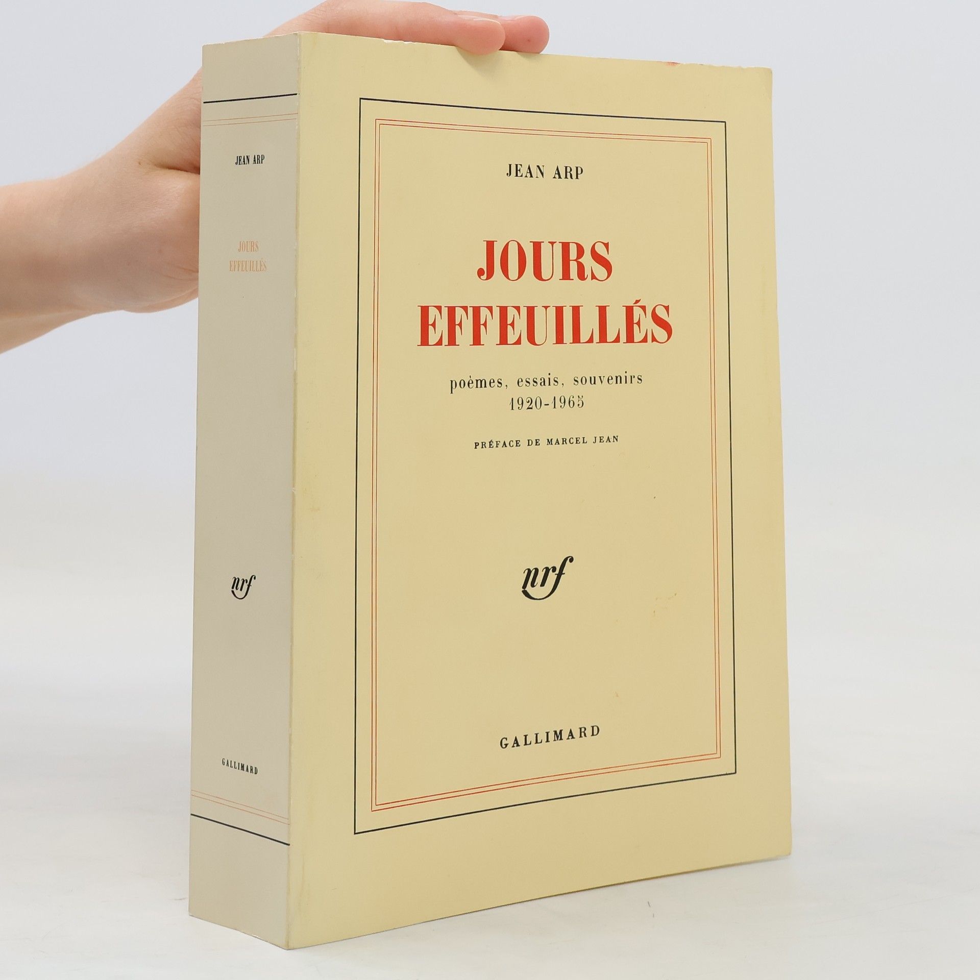 Hans . Jean Arp Jours effeuillés, poèmes, essais, souvenirs, 1920-1965