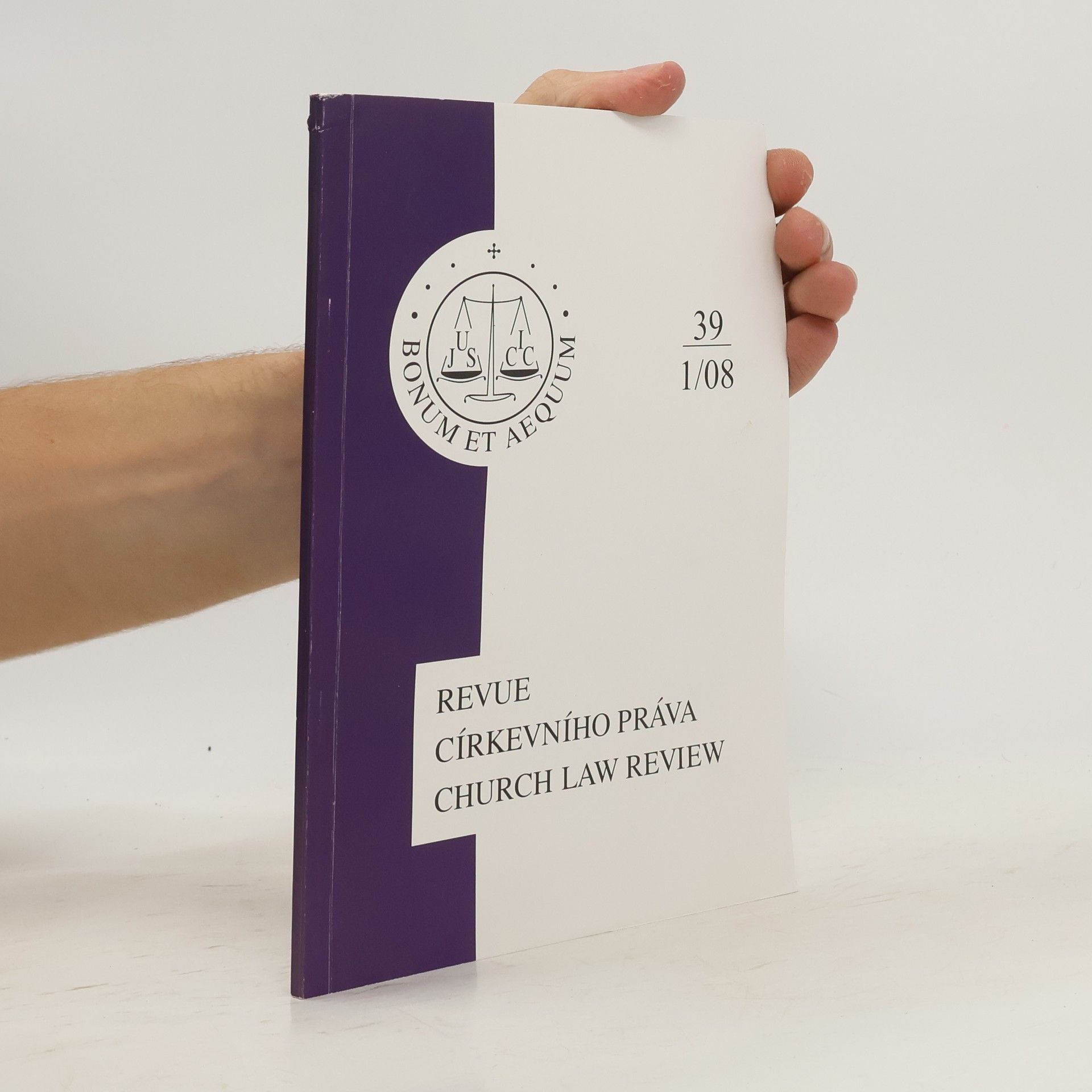 Collectif d'auteurs Revue církevního práva 39 1/08