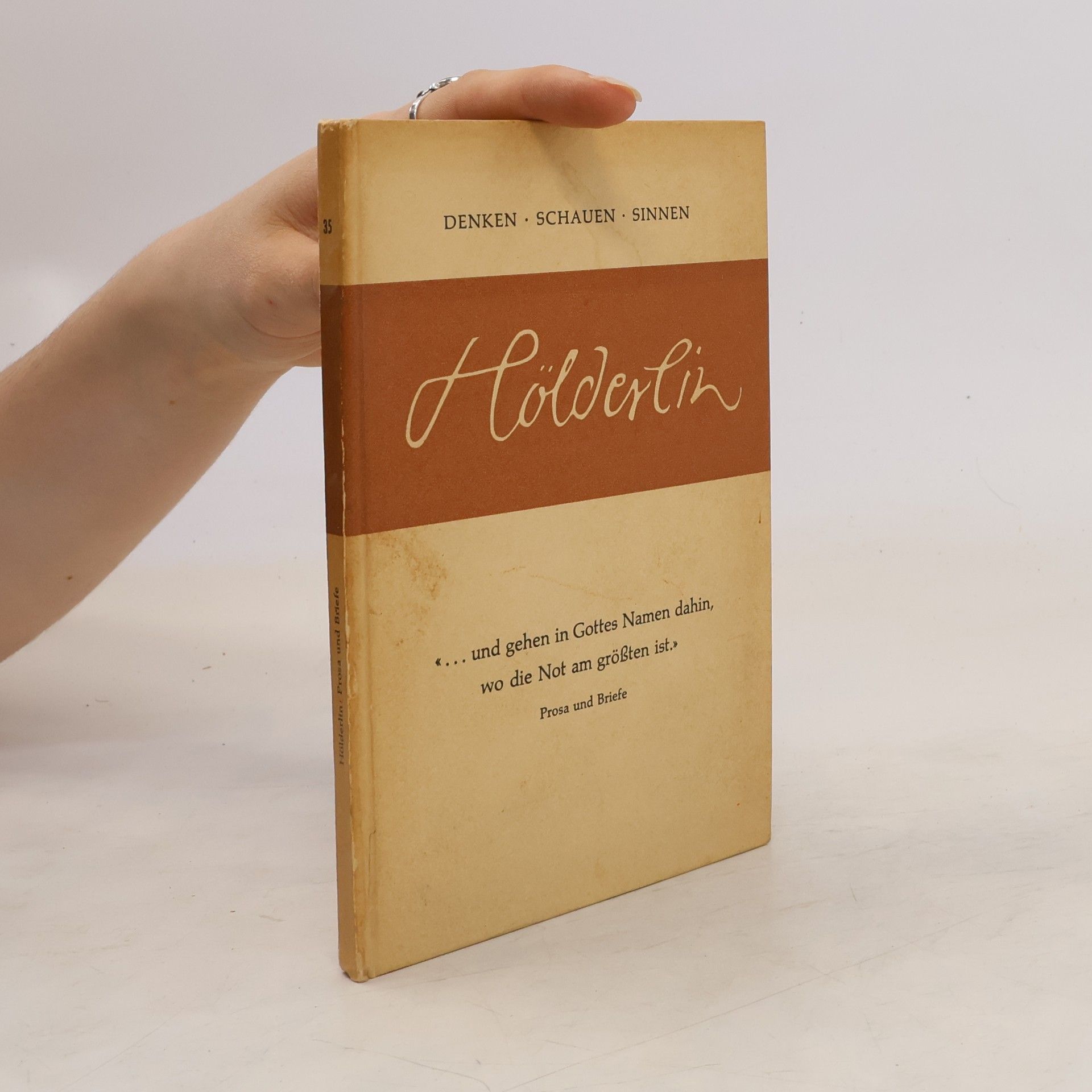 Friedrich Hölderlin Hölderlin: Prosa und Briefe