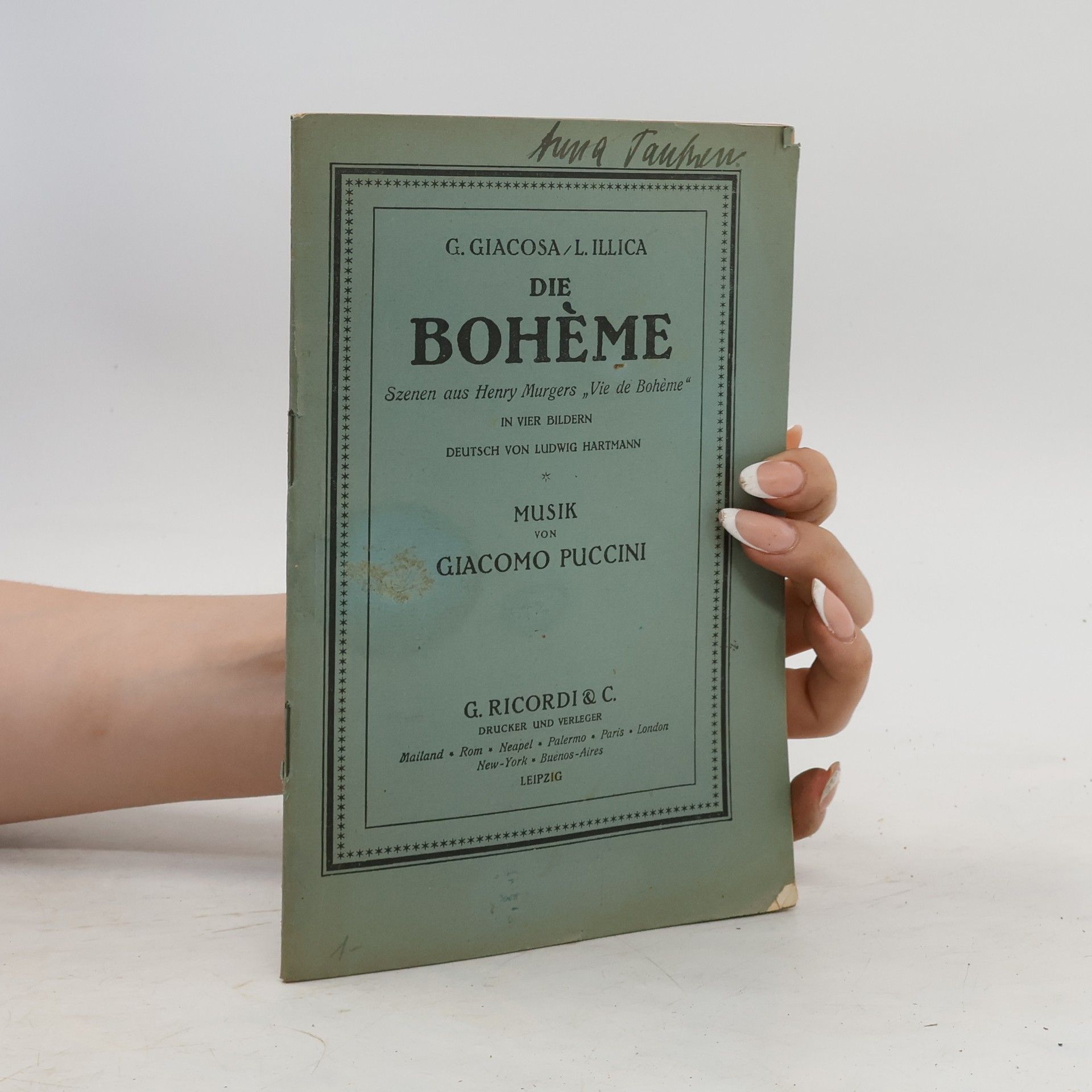 Giuseppe Giacosa Die Boheme