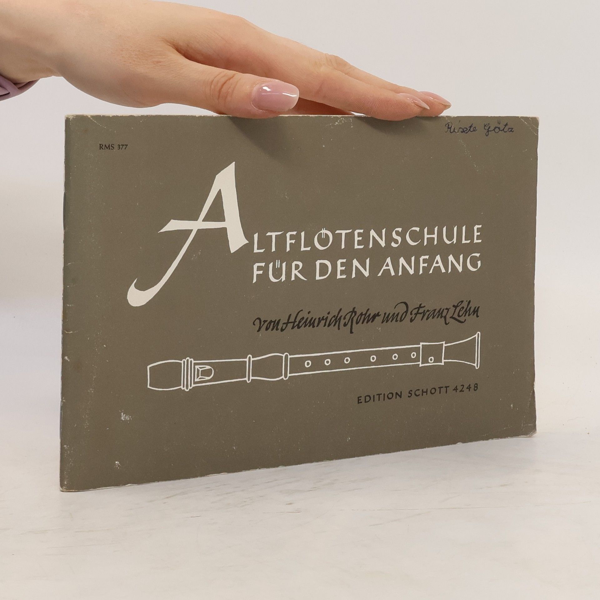 Heinrich Rohr Altflötenschule für den Anfang