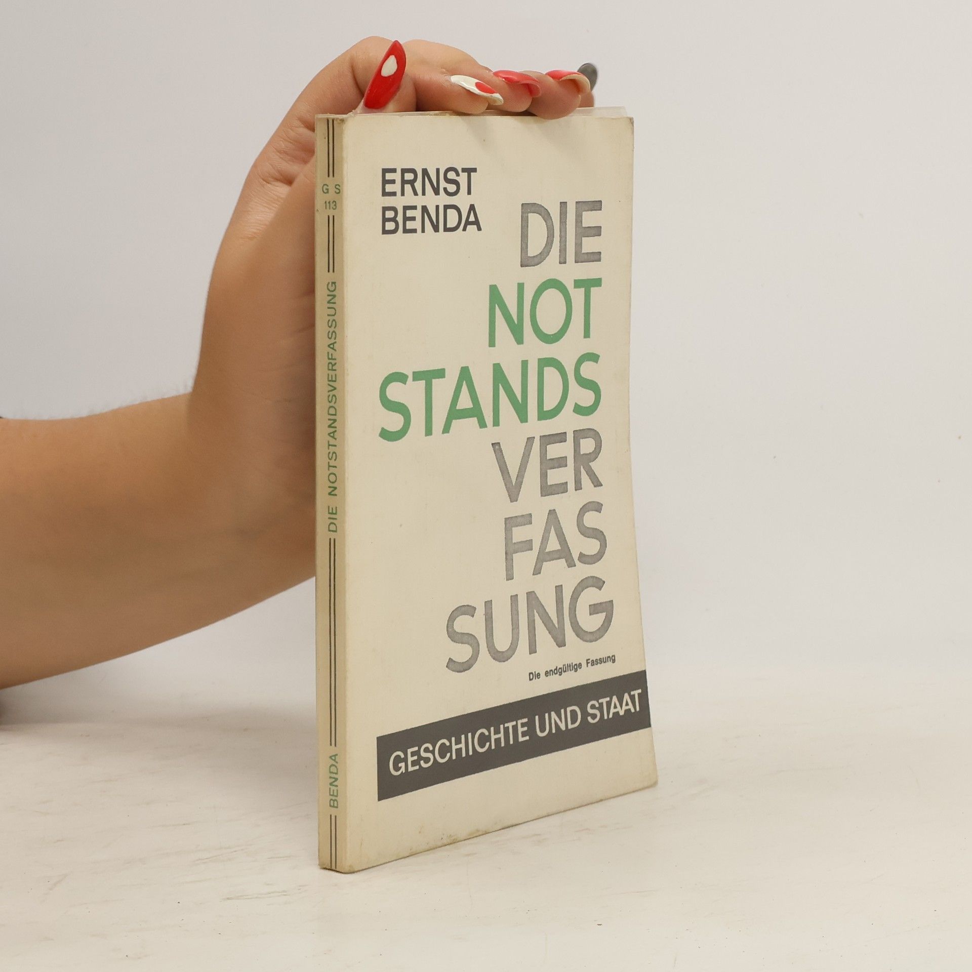 Ernst Benda Die Notstandsverfassung