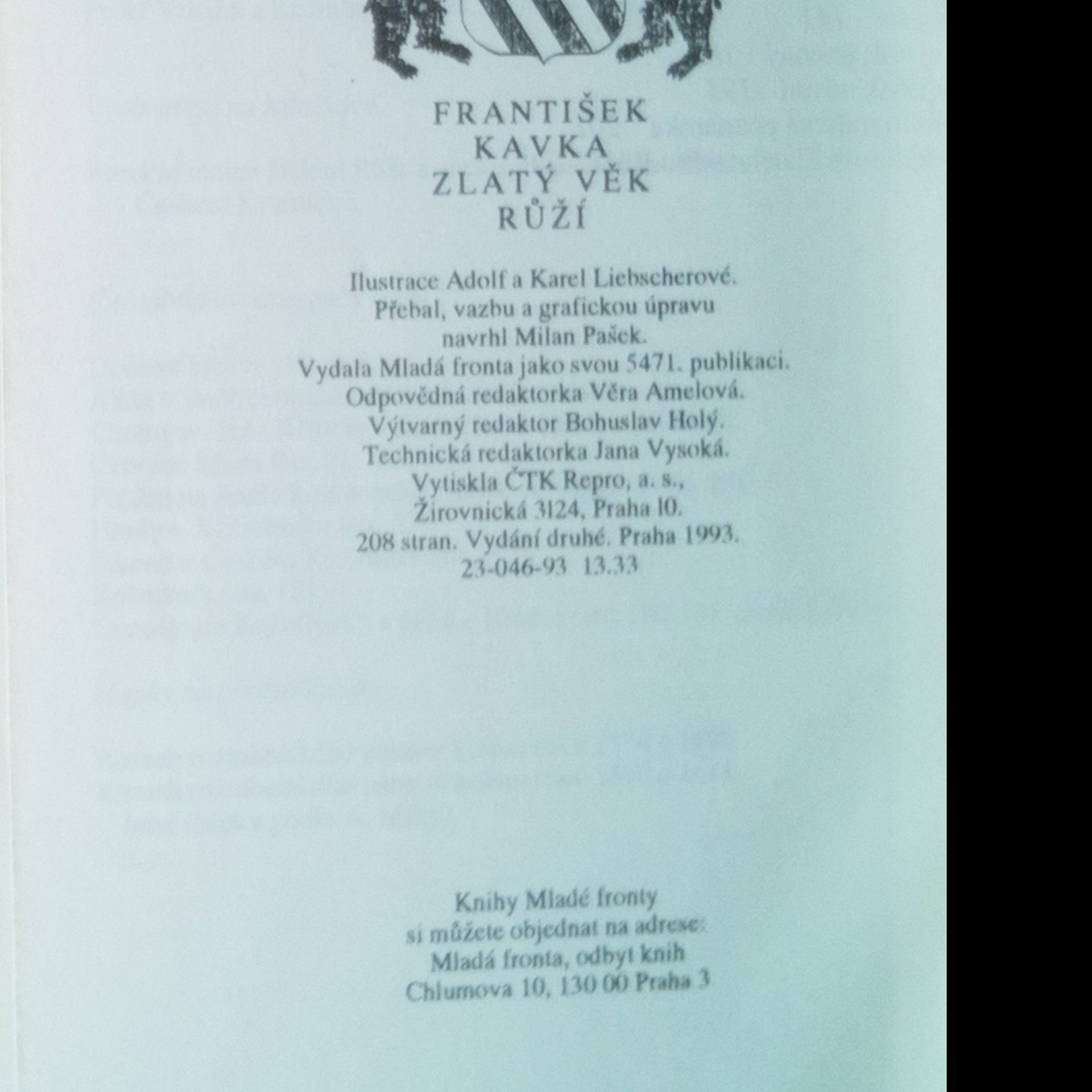 František Kavka Zlatý věk Růží