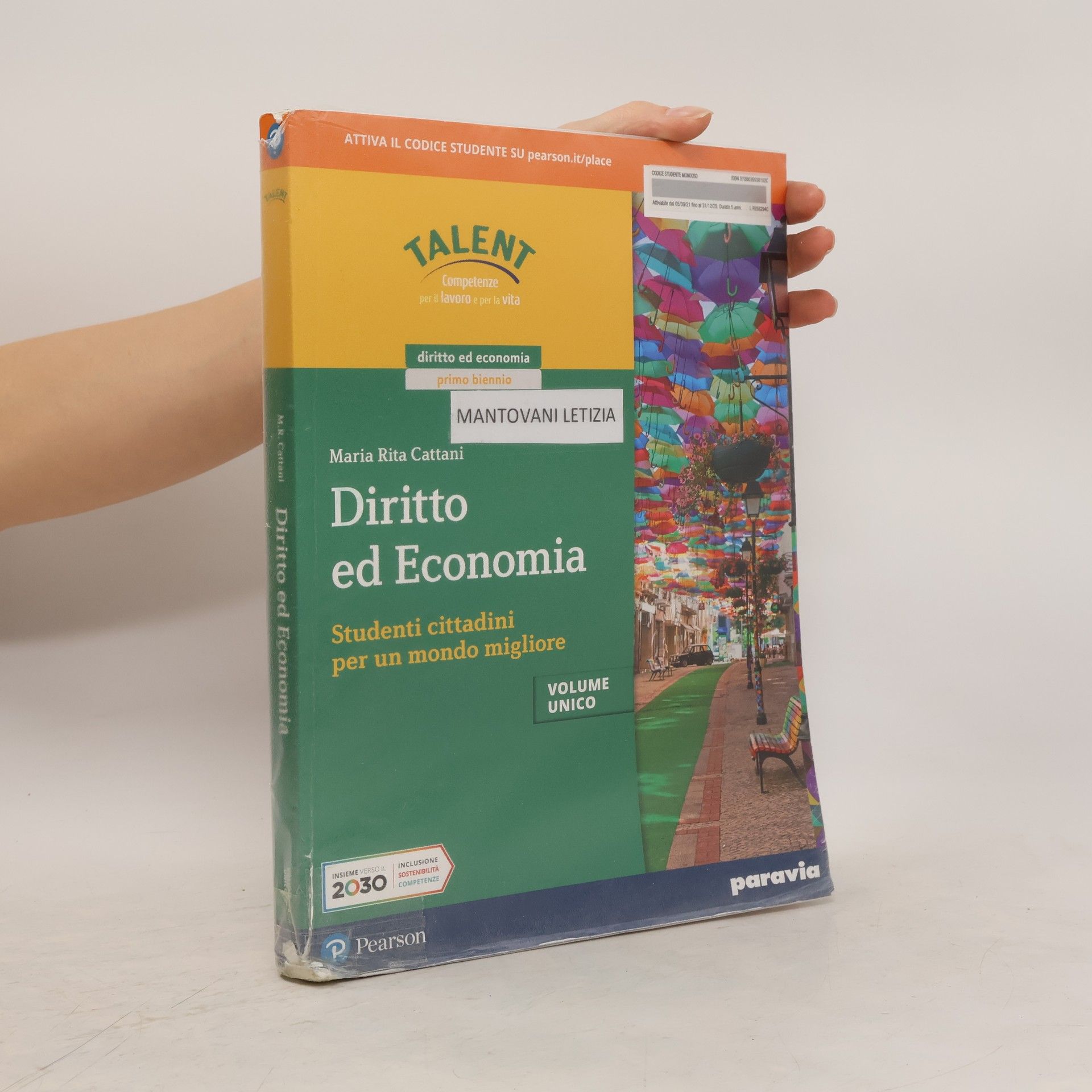 Maria Rita Cattani Diritto ed Economia. Volume Unico