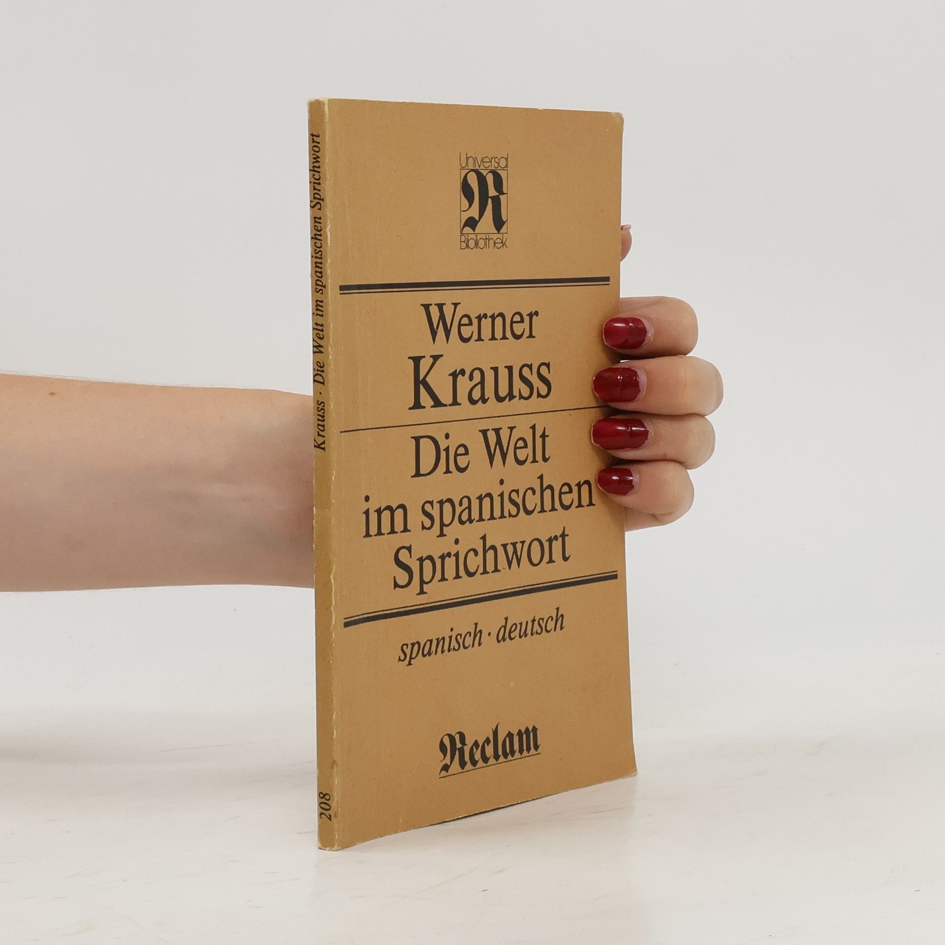 Werner Krauss Die Welt im spanischen Sprichwort