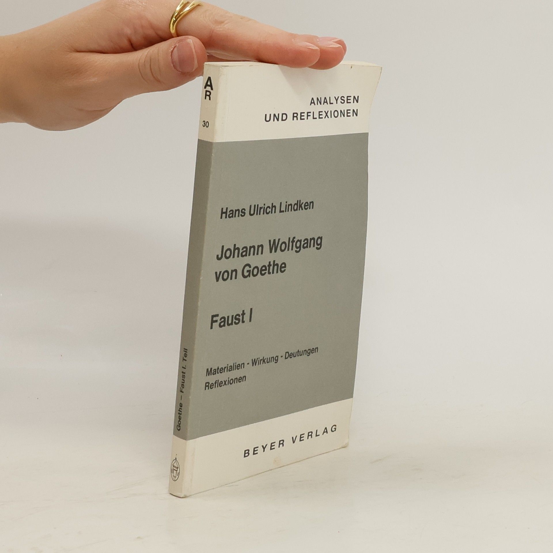 Hans Ulrich Lindken Johann Wolfgang von Goethe, Faust I