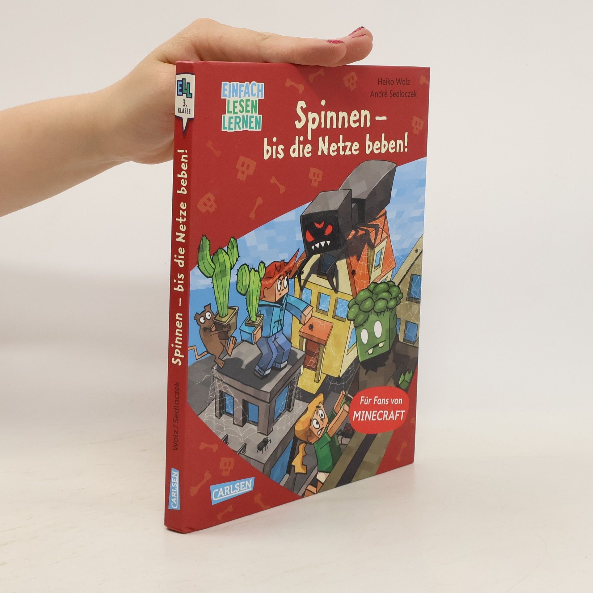 Heiko Wolz Lesenlernen mit Spaß - Minecraft 8: Spinnen - bis die Netze beben!