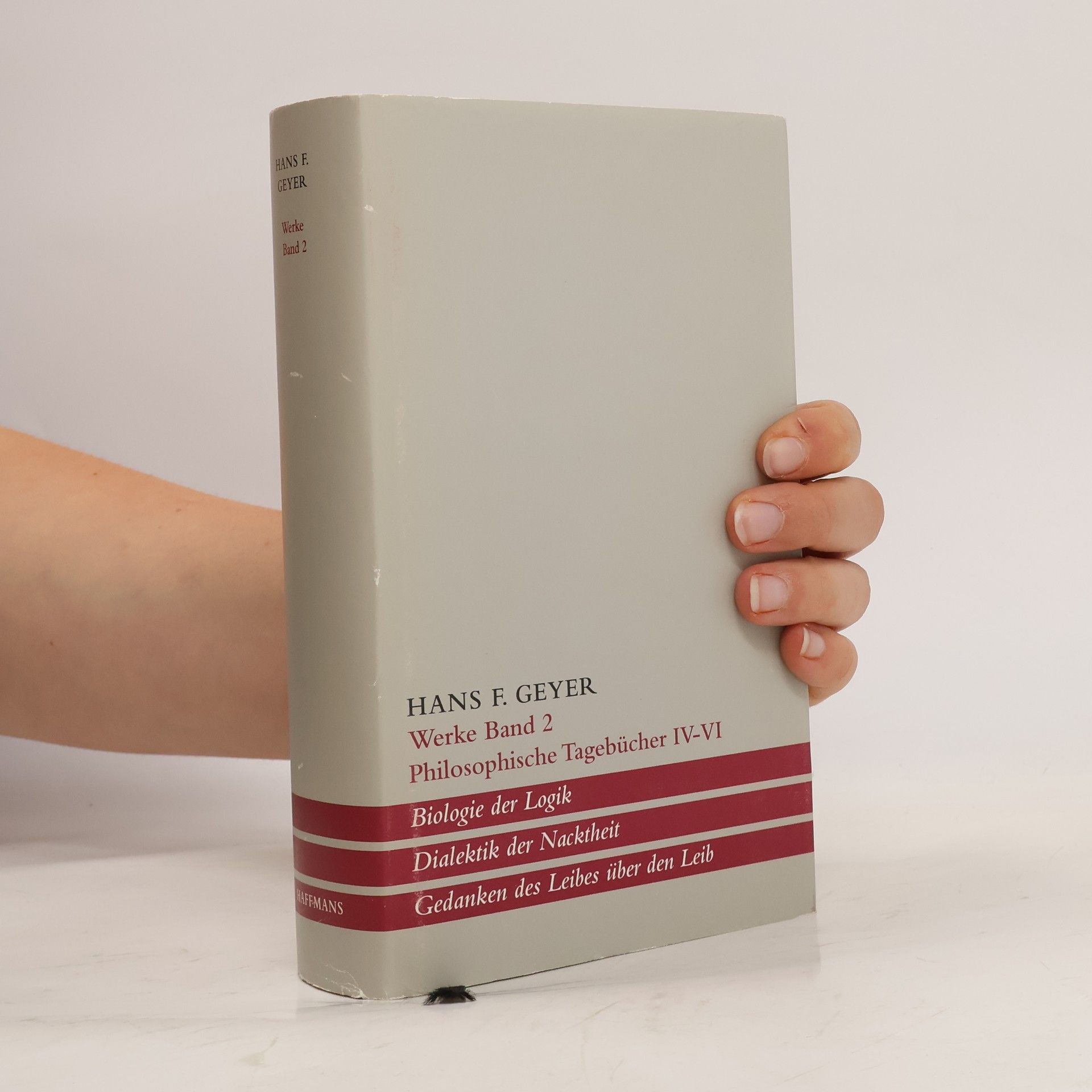 Hans F. Geyer Werke 2. Philosophische Tagebücher IV - VI.