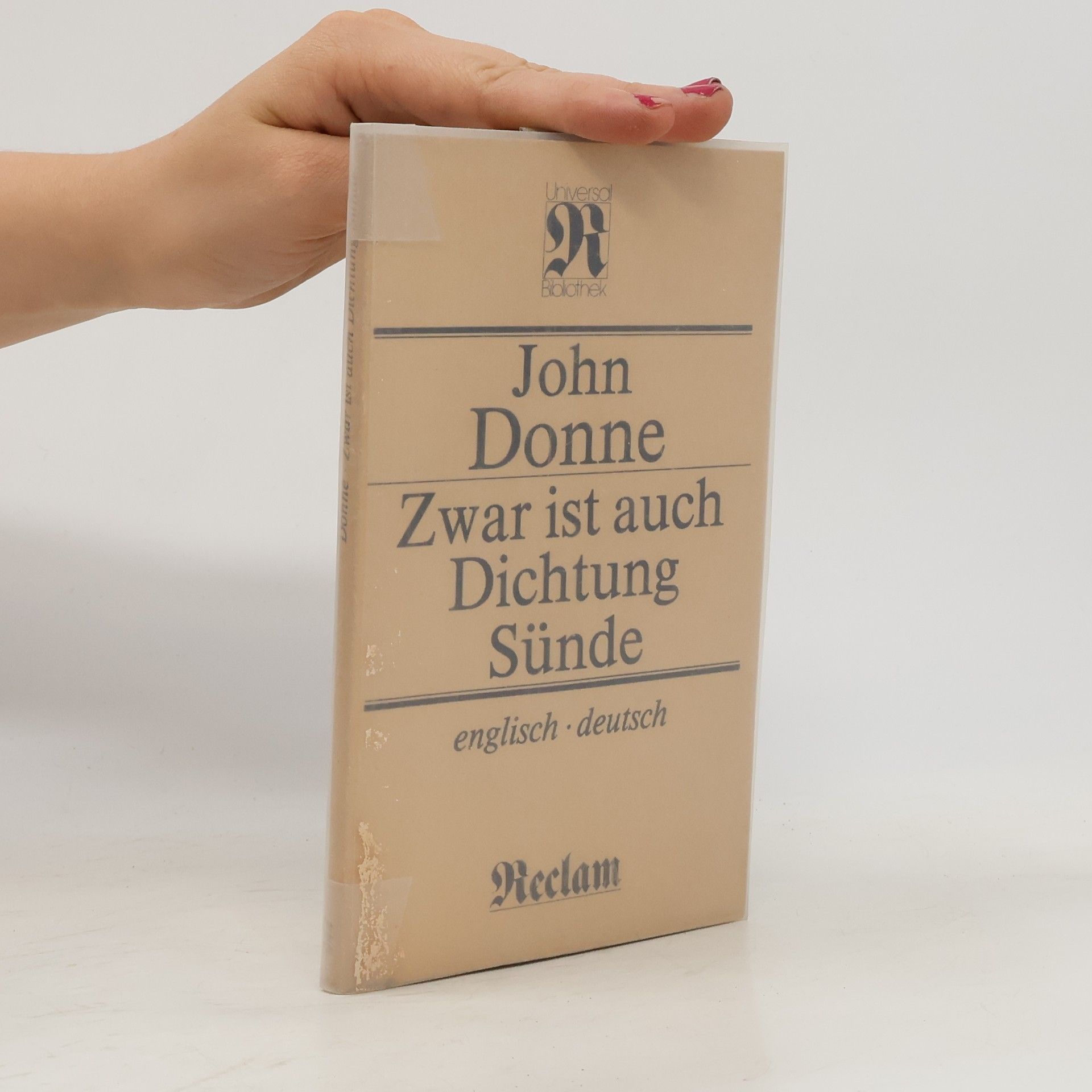 John Donne Zwar ist auch Dichtung Sünde