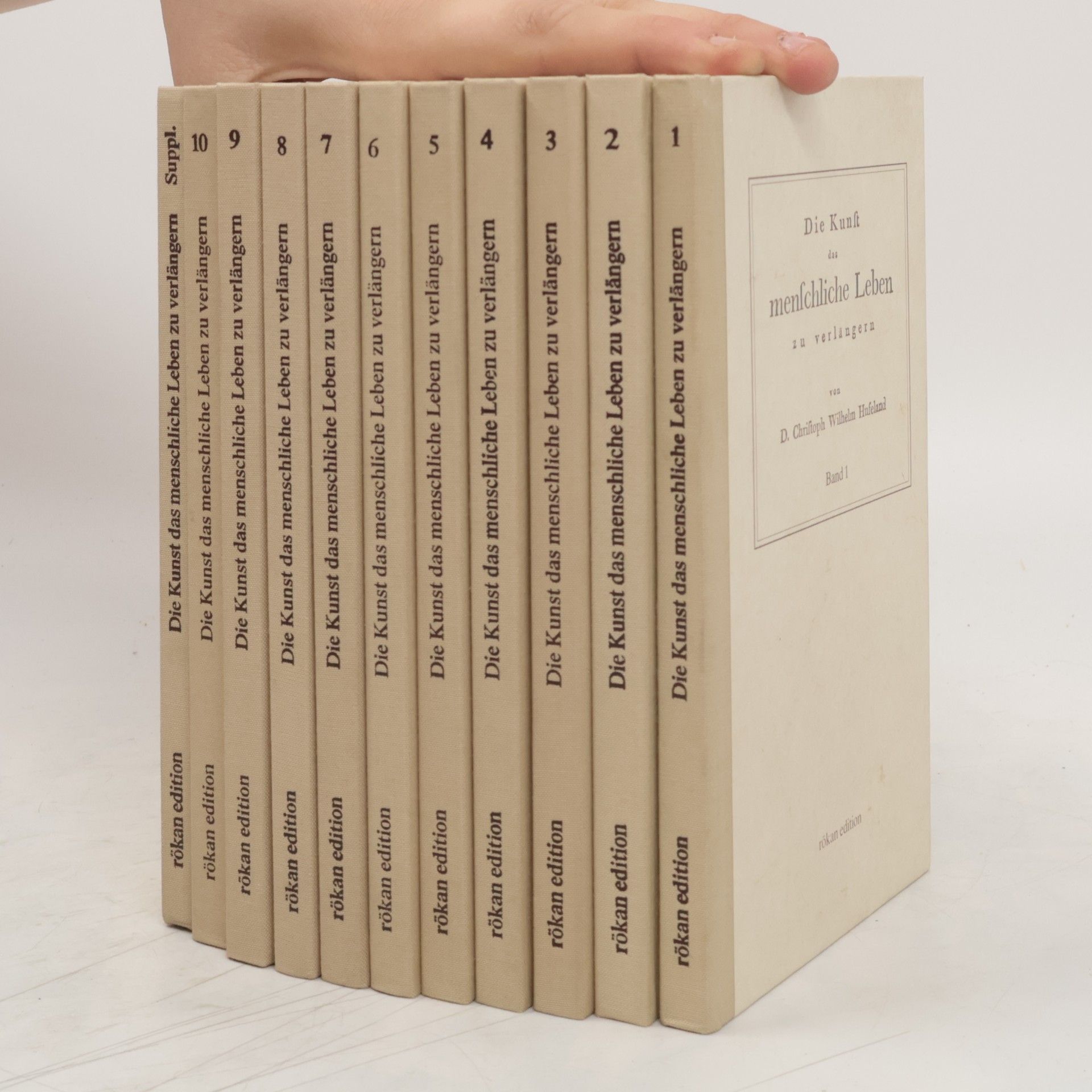 Christoph Wilhelm von Hufeland Die Kunst das menschliche Leben zu verlängern 1-10 + Suppl.
