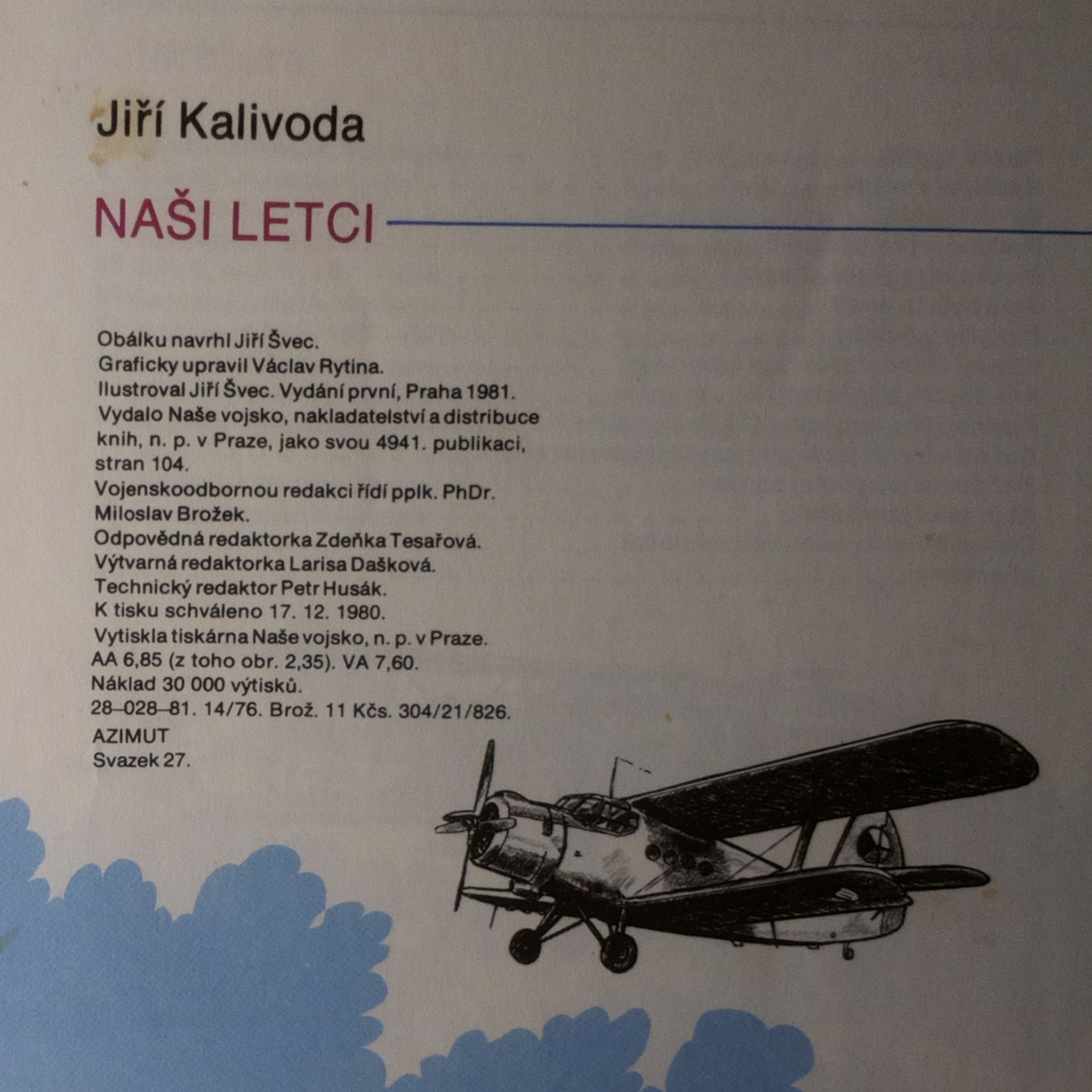 Kalivoda Jiří Naši letci